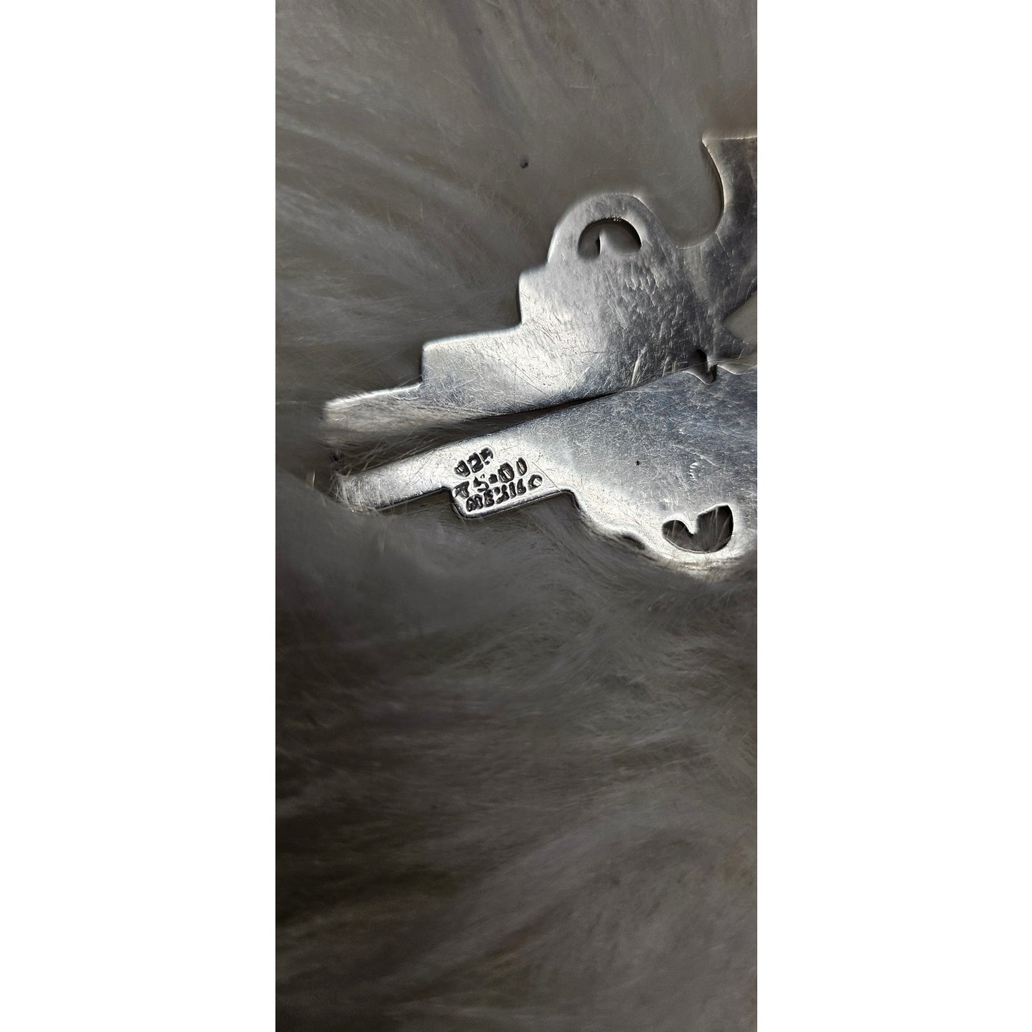 Mexico 925 large Silver Revolver Earrings with Shepherd Hook back 2" X 1"