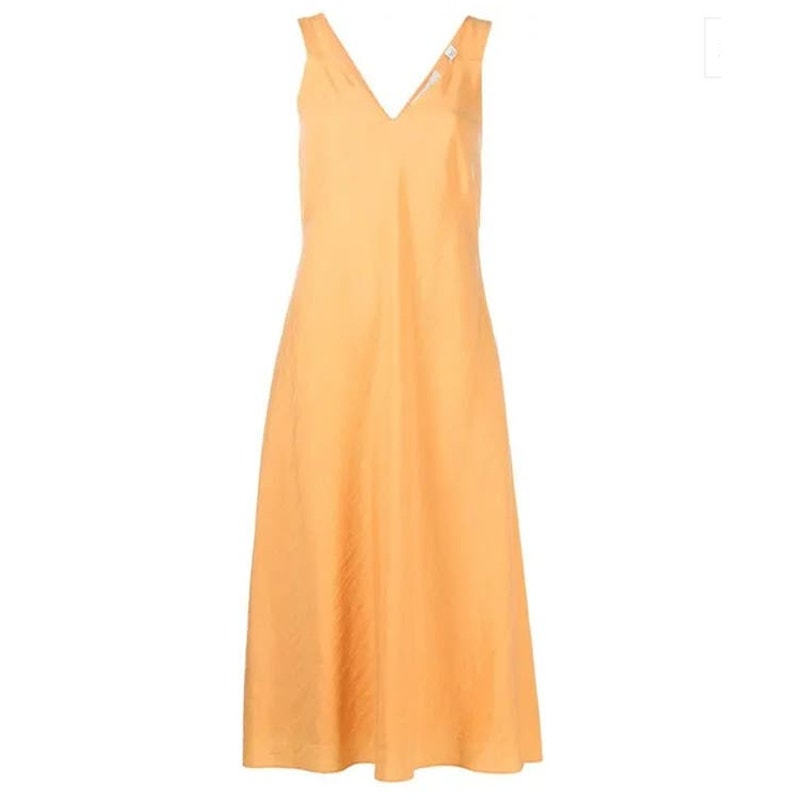 NWT VINCE Cloque lined Midi Dress In Sherbert ladies size Small