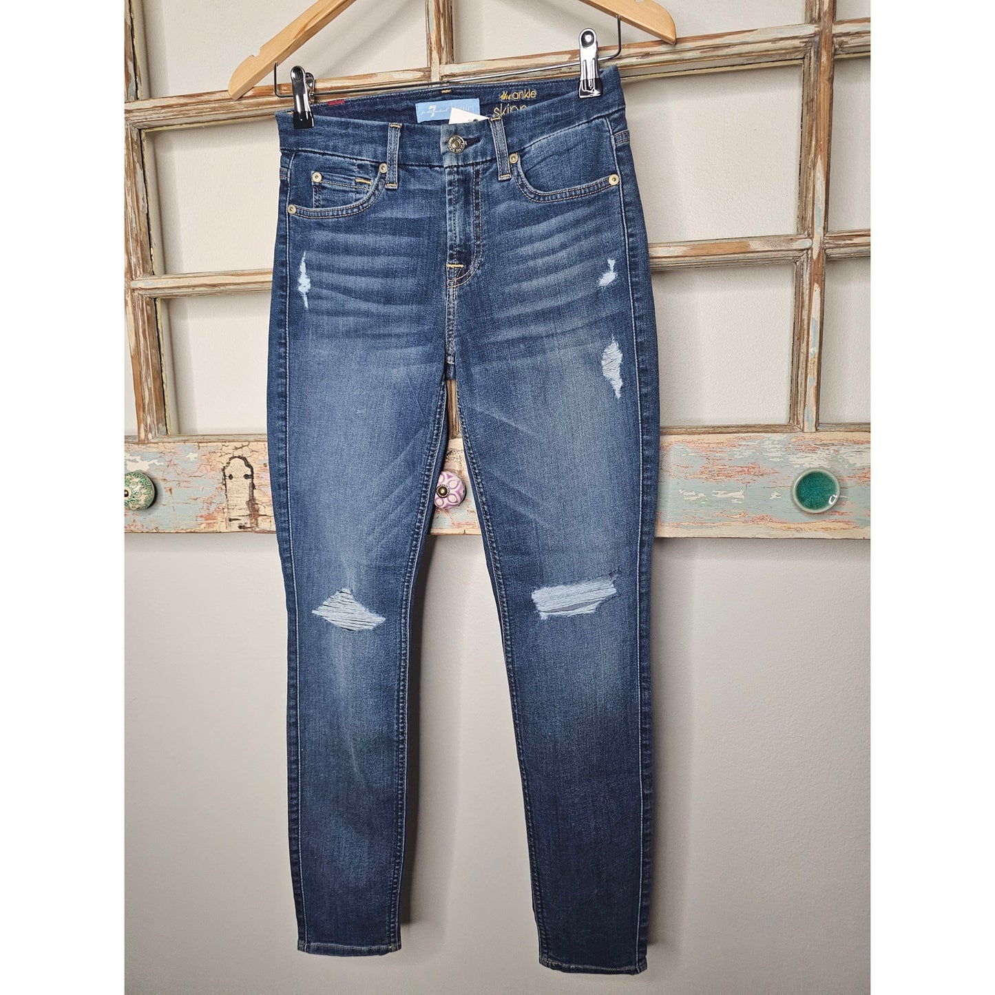 NWT 7 For All Mankind The Ankle Skinny Jeans Ladies size 23