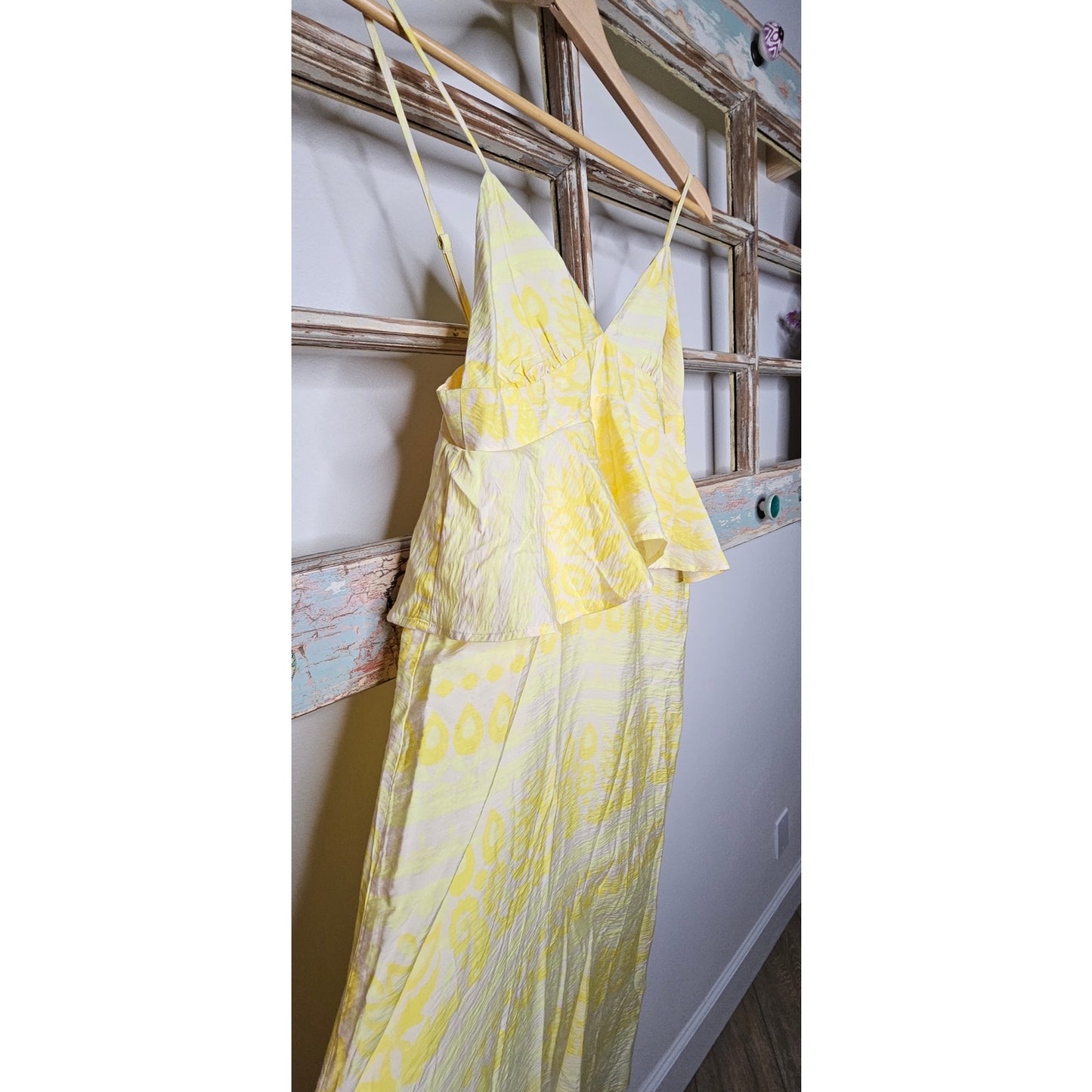 NWT Jenny K Lopez Future Collective Yellow Island Midi Dress Ladies size 6