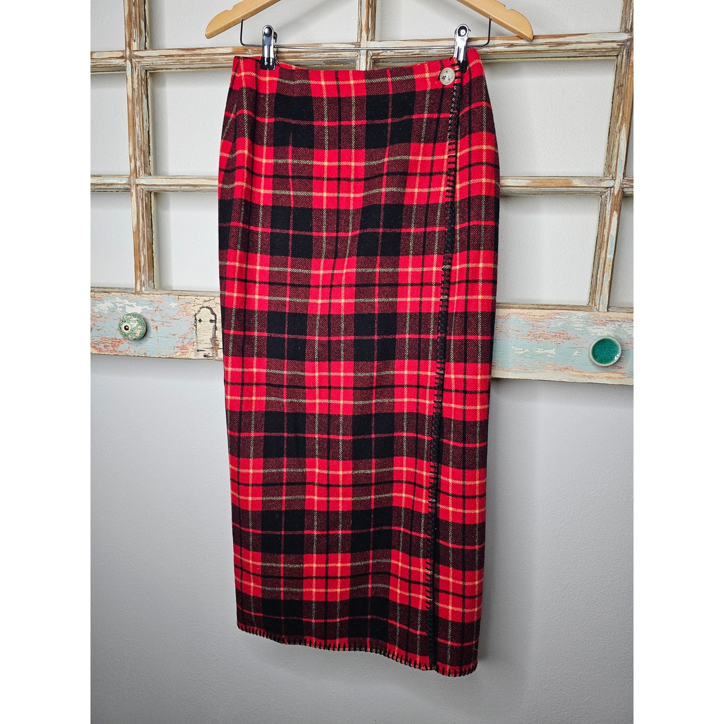 Vintage Gap Straight Wool Midi Wrap Skirt Ladies size 8