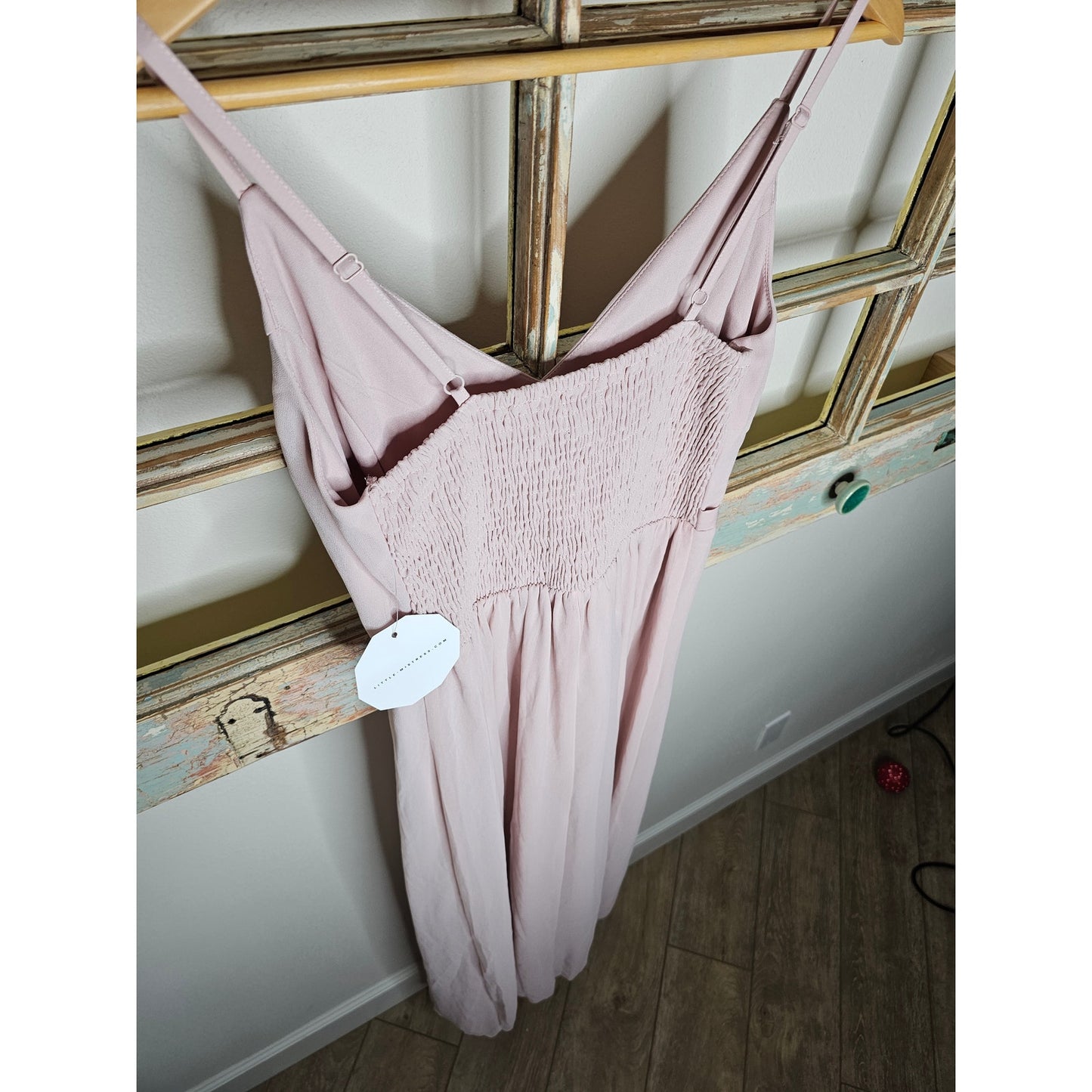 NWT Little Mistress Blush Colored Bridesmaids Dress Size 10