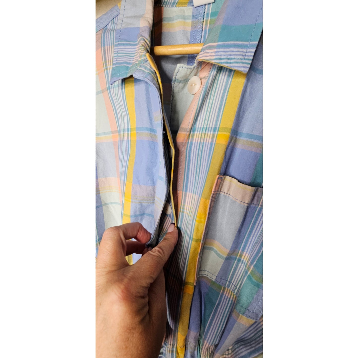 Gap Plaid 100% Cotton Romper with belted waist size 12