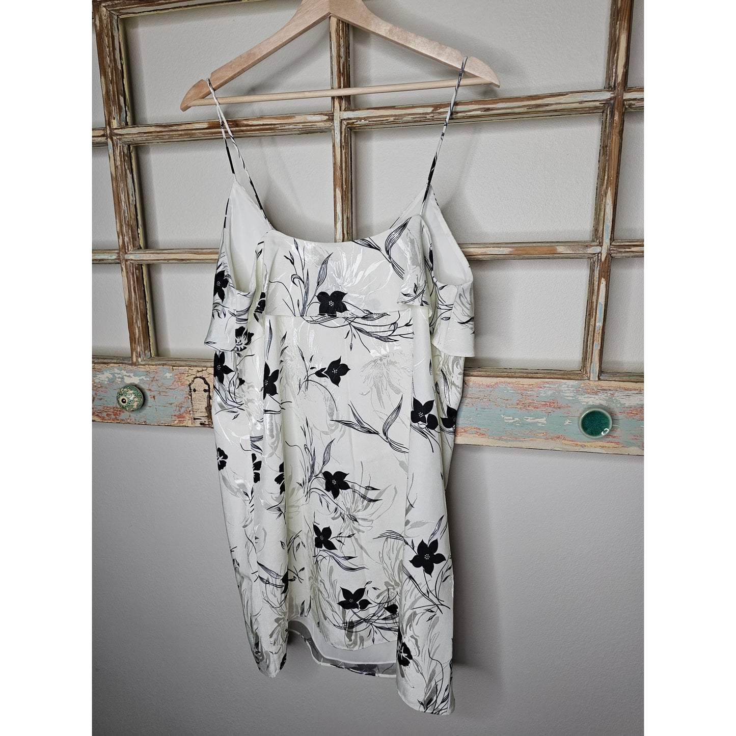 NWT Alice + Olivia Bess Floral Slip Dress Spaghetti Straps size Large