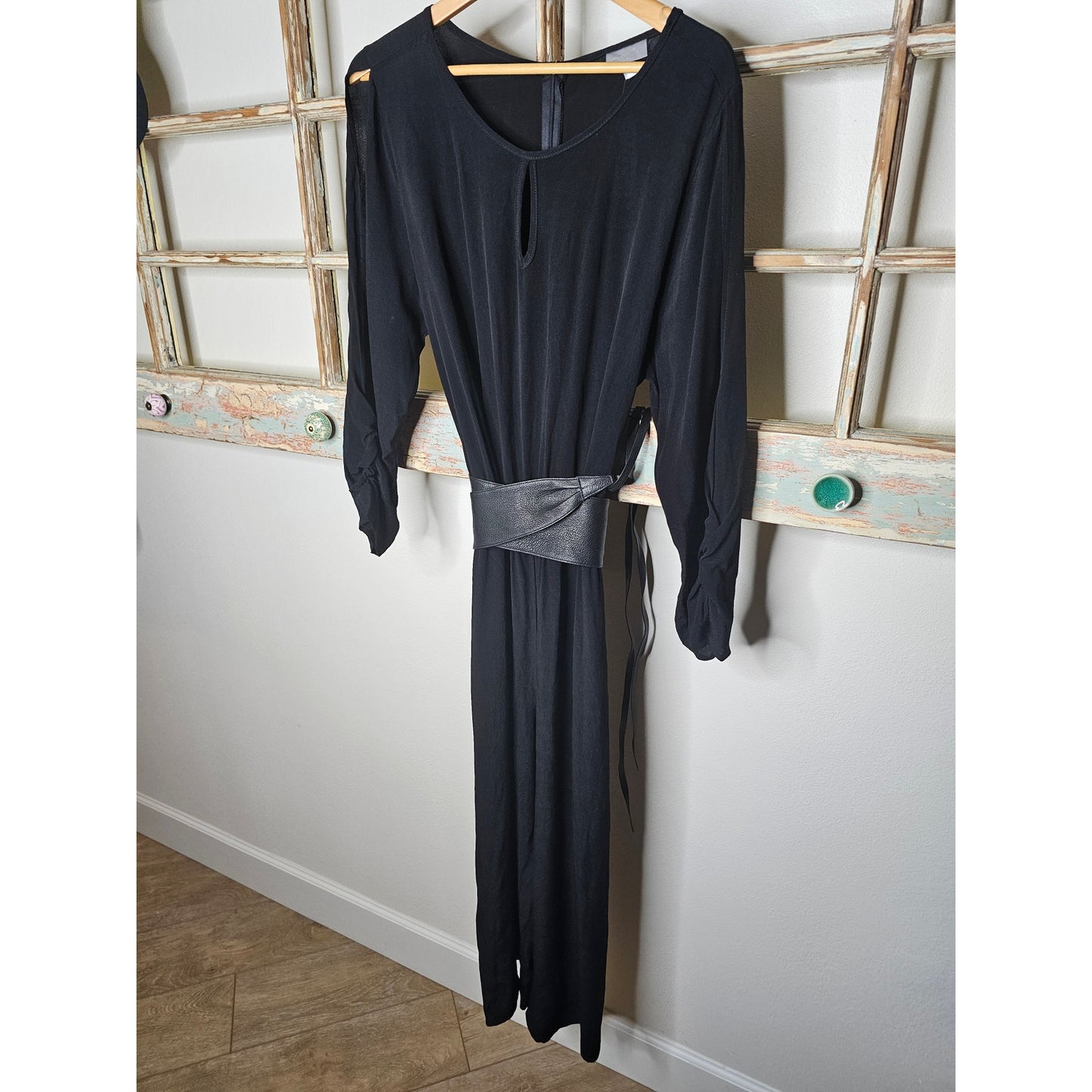 NWT Avenue Black Cold Shoulder Boat Neck Ladies Jumpsuit size 18/20