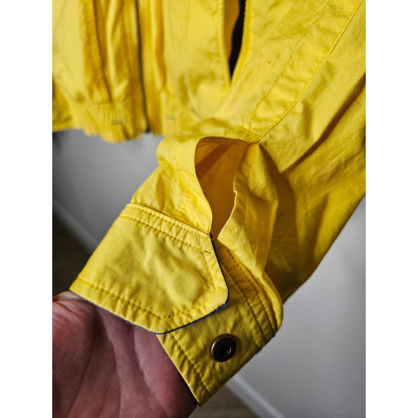 Vintage Goodyear Blimp Yellow & Blue Zip Up Utility Jacket Men's Size Medium