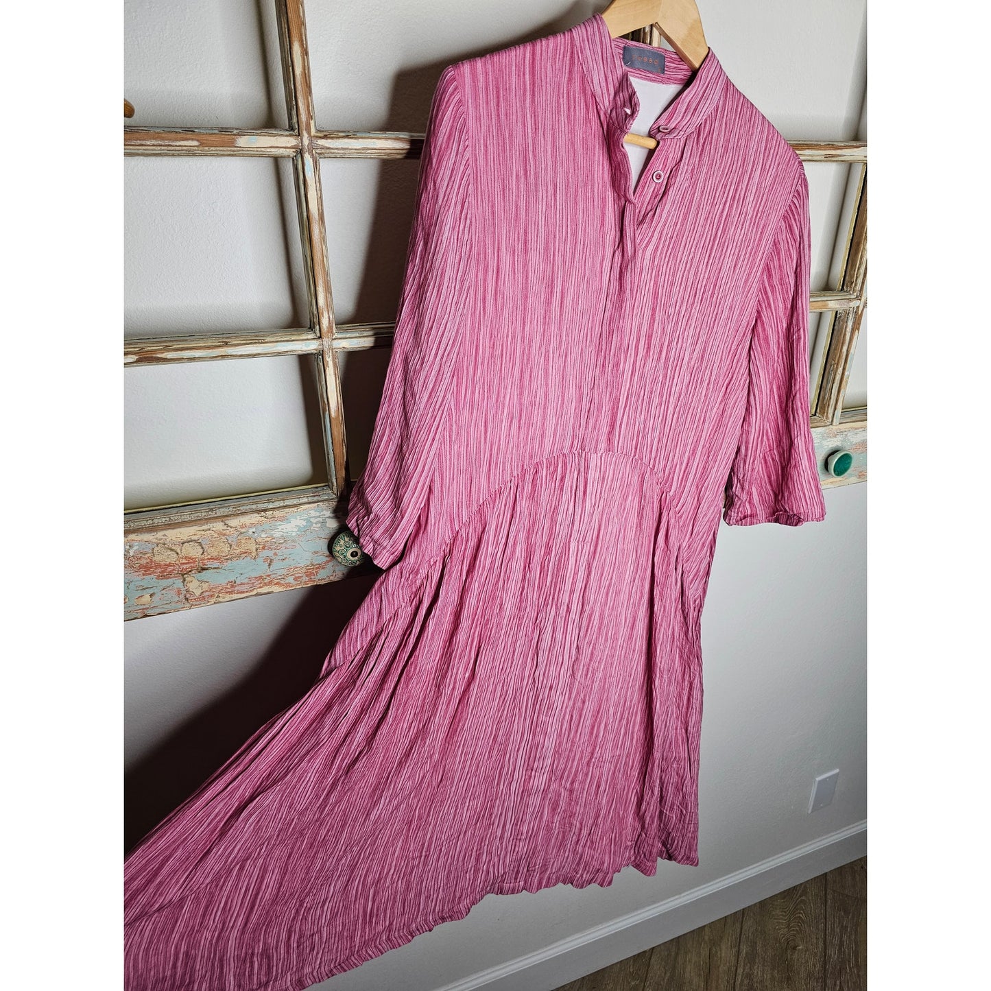 Tweed Pink Lined Flowy Midi Dress Ladies size Medium
