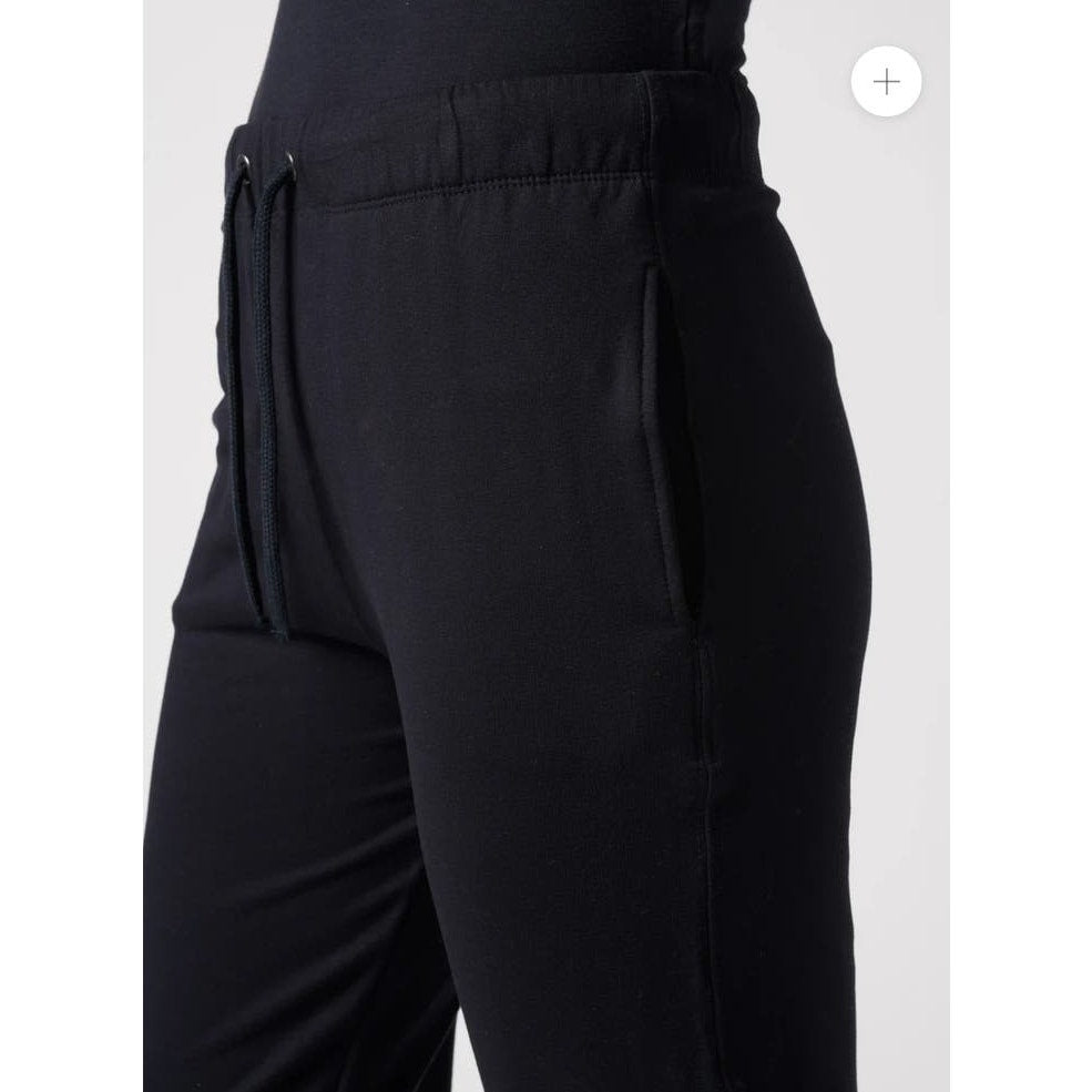 NWT Majestic Filatures French Terry Drawstring Pant Black With Cuff Size 2 / Small
