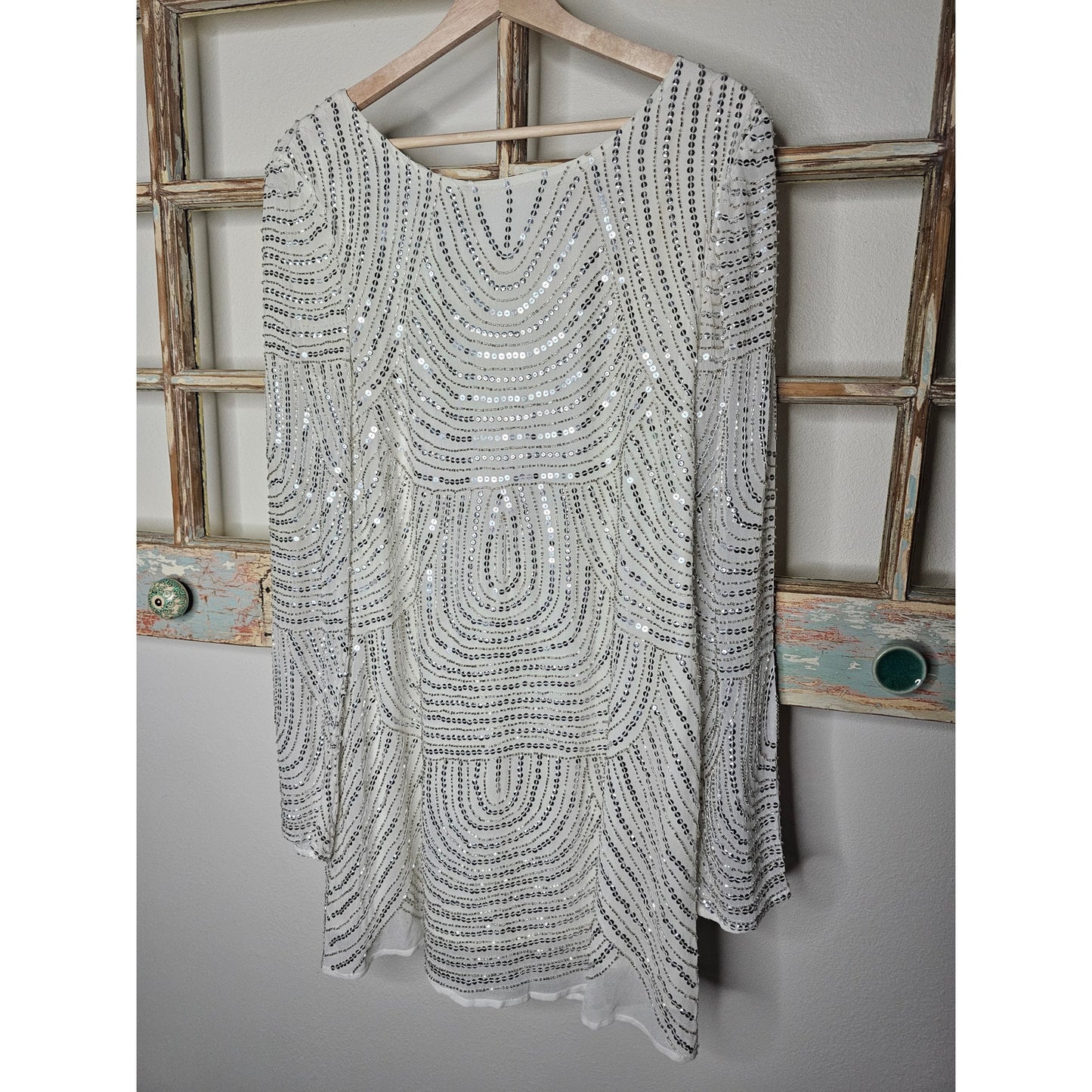 NWT Show Me Your Mumu Iggy White Sequen Dress Size XS*