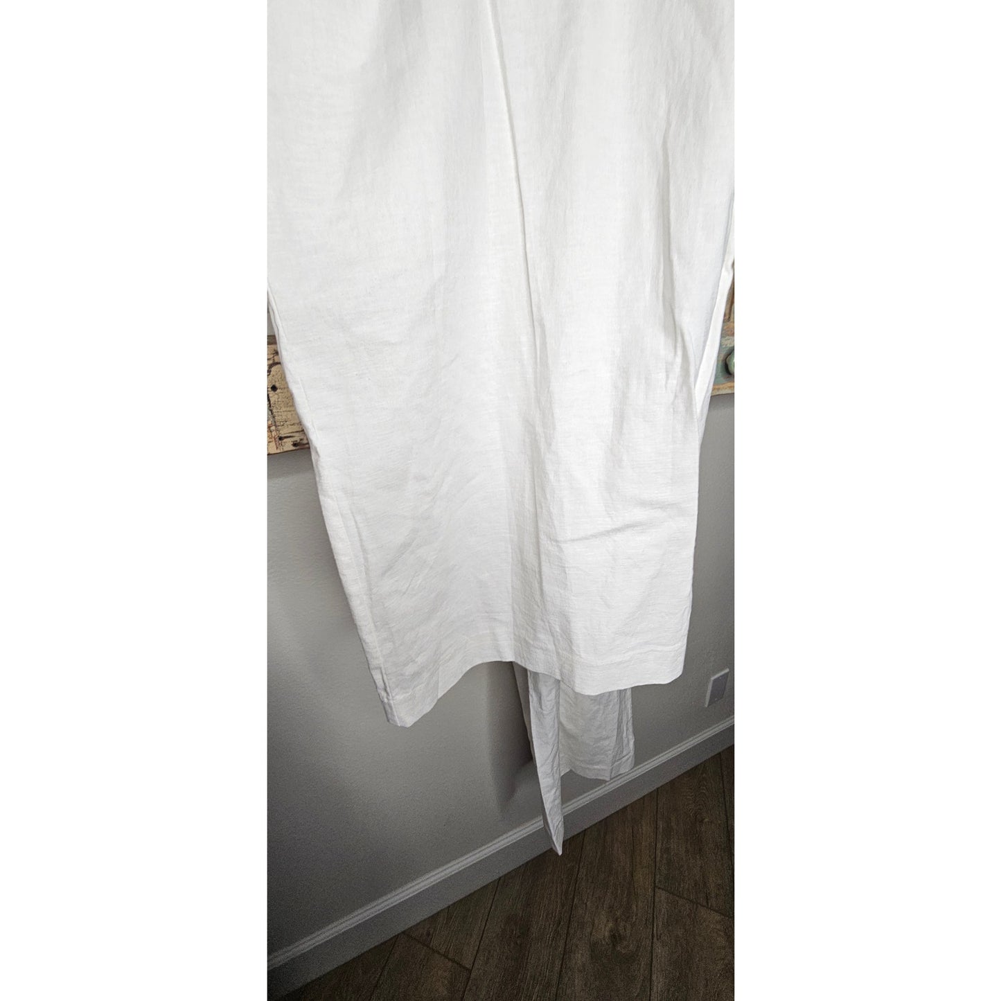 NWT Express White Linen Blend Wide Leg Dress Pants Ladies size 4R
