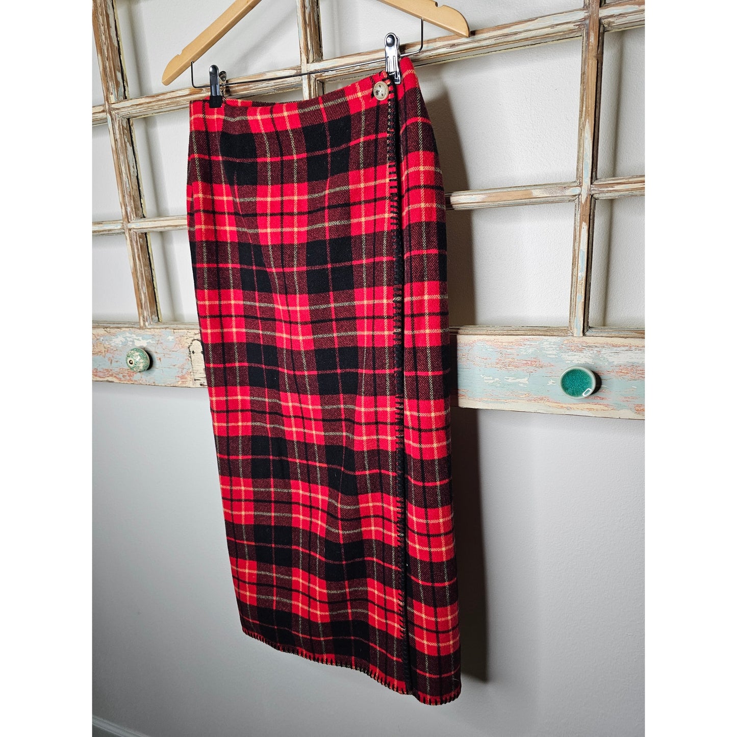 Vintage Gap Straight Wool Midi Wrap Skirt Ladies size 8