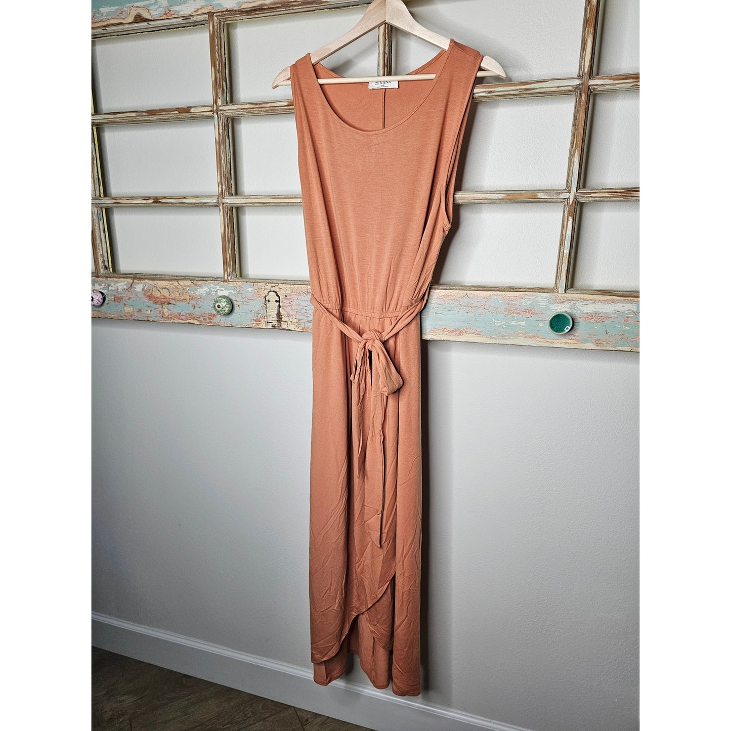 NEW Zenana Persian Orange Wrap Front Sleeveless Dress 18/20