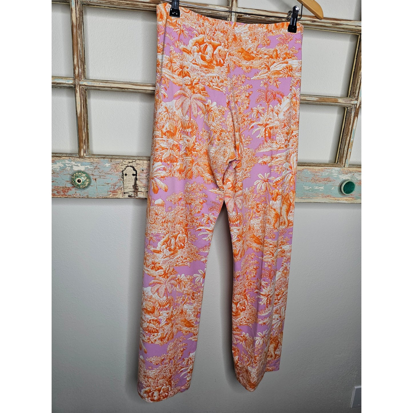 Toile Orange/Purple Comfy Lounge Leisure Pants Size Medium