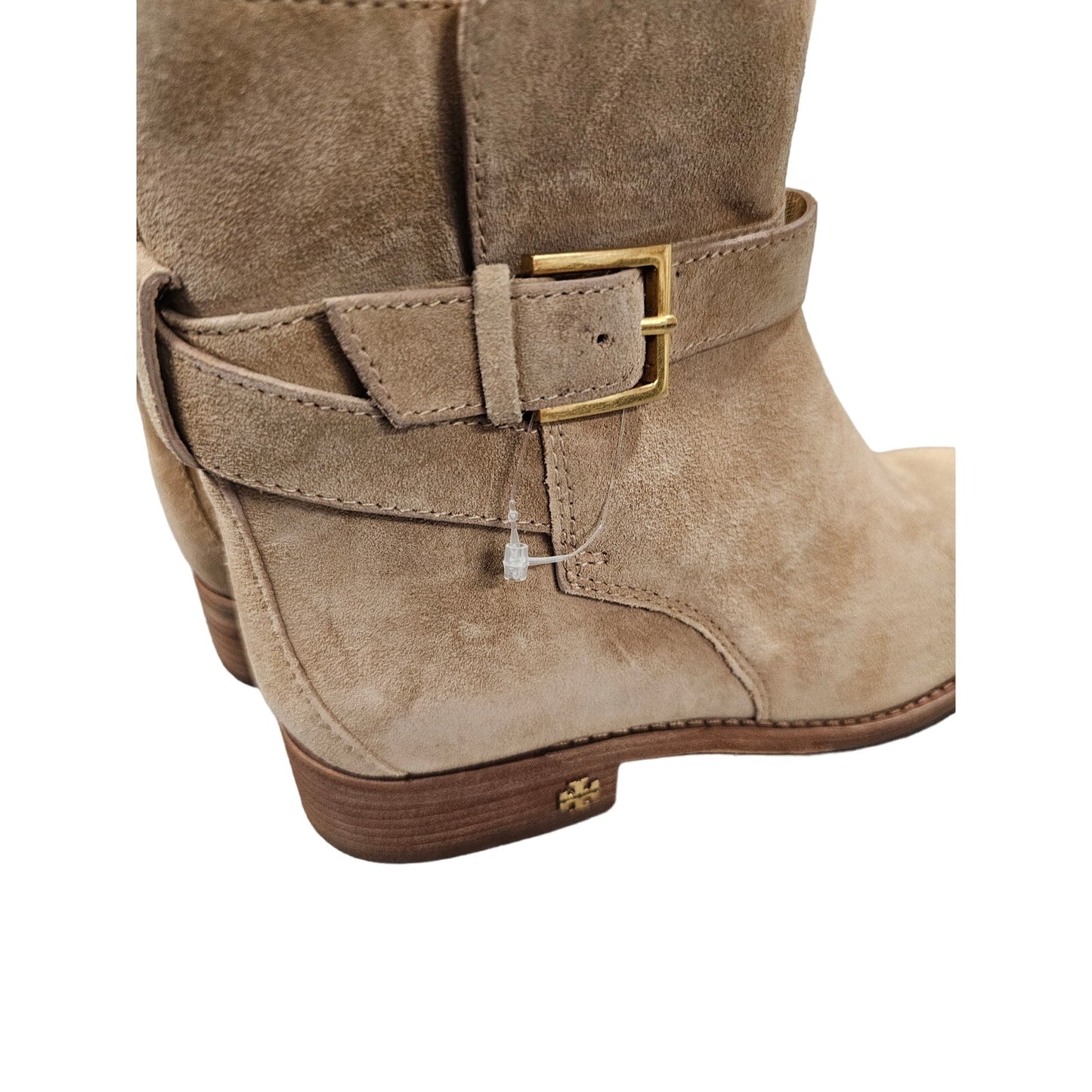NWOB Tory Burch Brooke Ankle Bootie In Light Suede Ladies size 7.5