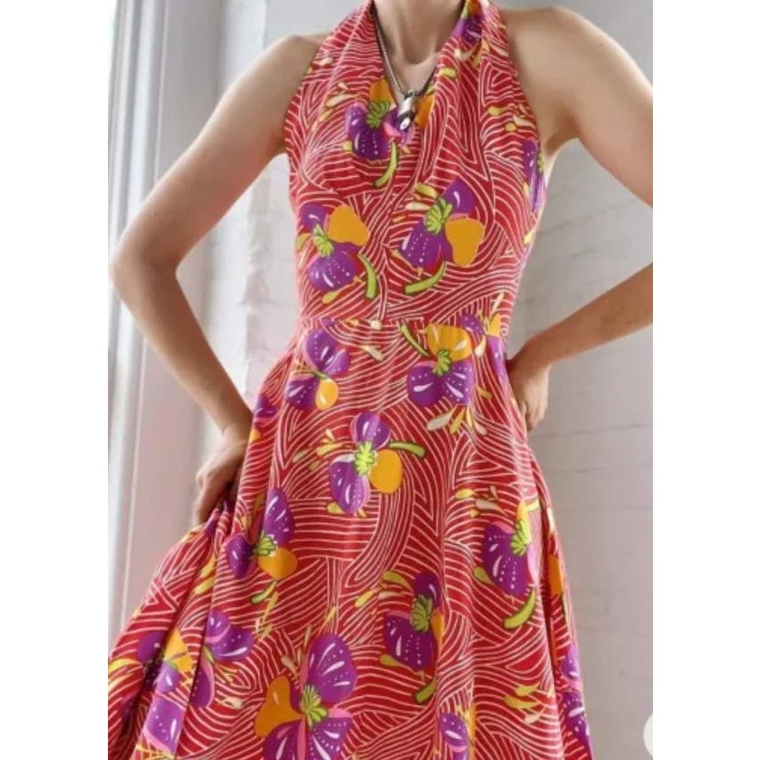 Vintage Jonathan Logan Fit & Flare Sleeveless Midi Dress size 12