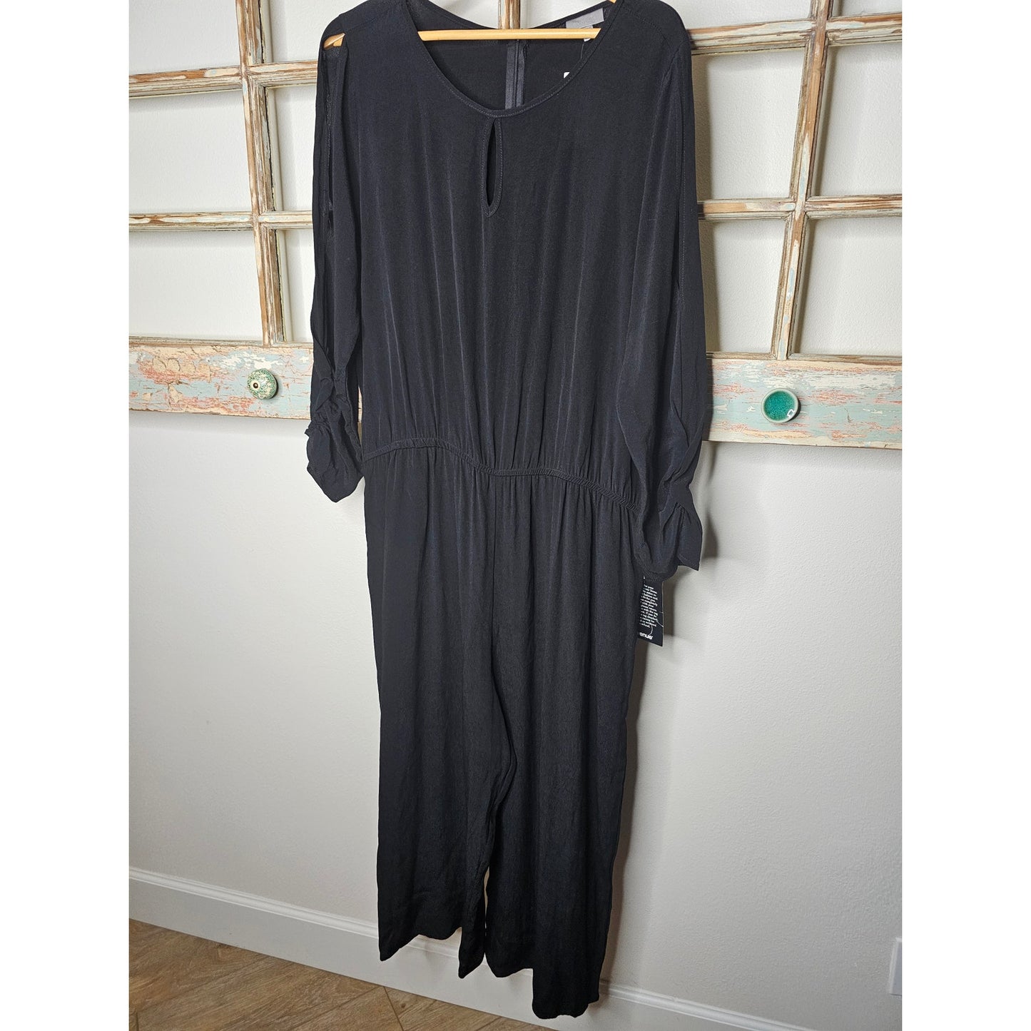 NWT Avenue Black Cold Shoulder Boat Neck Ladies Jumpsuit size 18/20