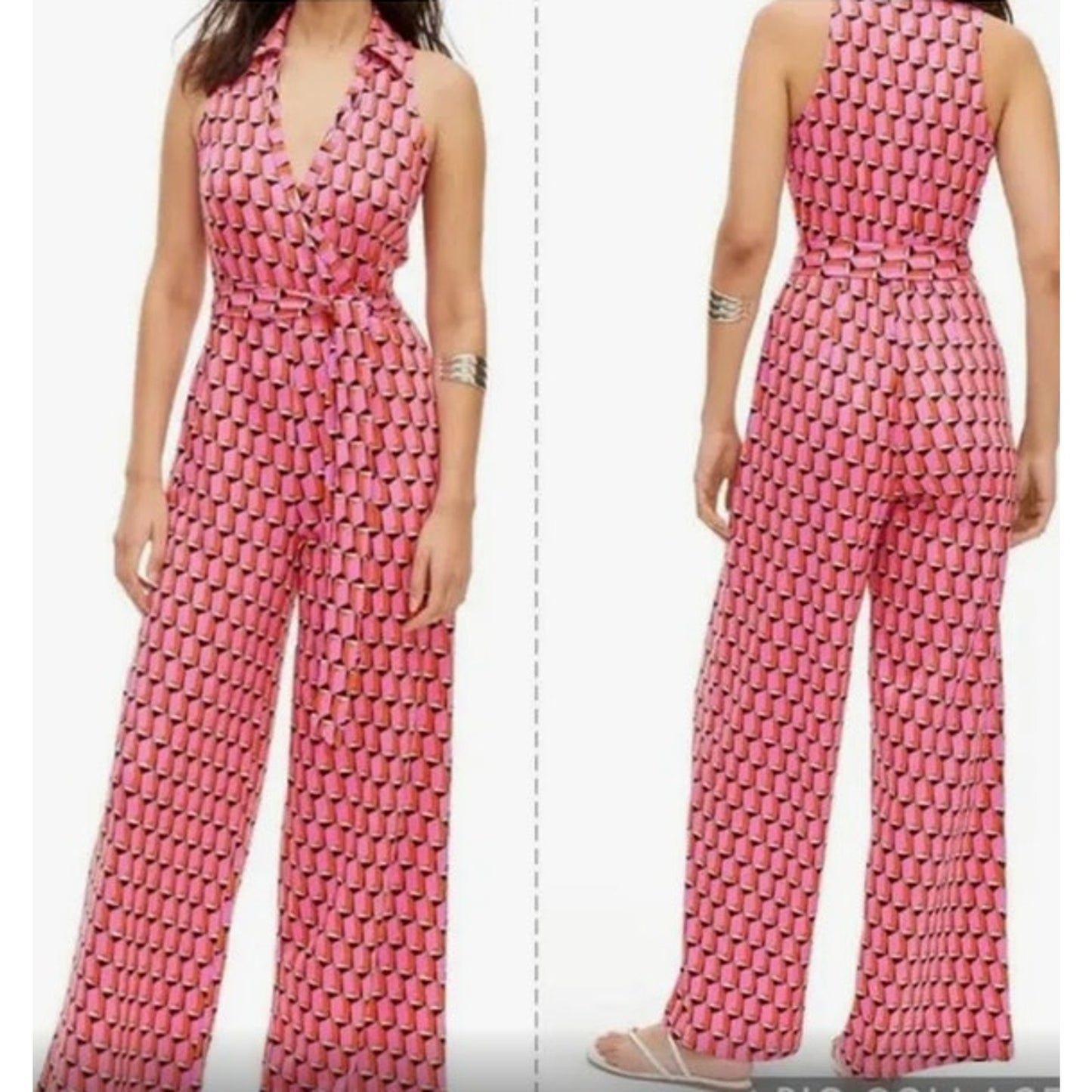 NWT Diane Von Furstenberg Sleeveless Mod Jumpsuit Size XXS