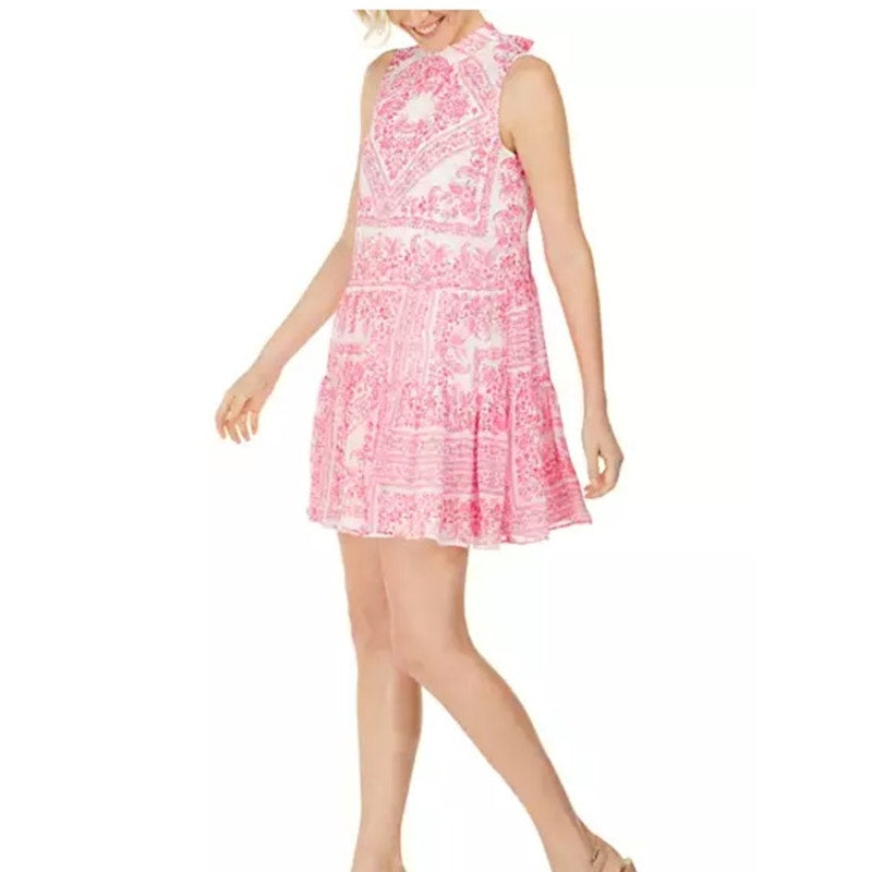 NWT Printed Mock Neck Sleeveless Babydoll Dress size 4