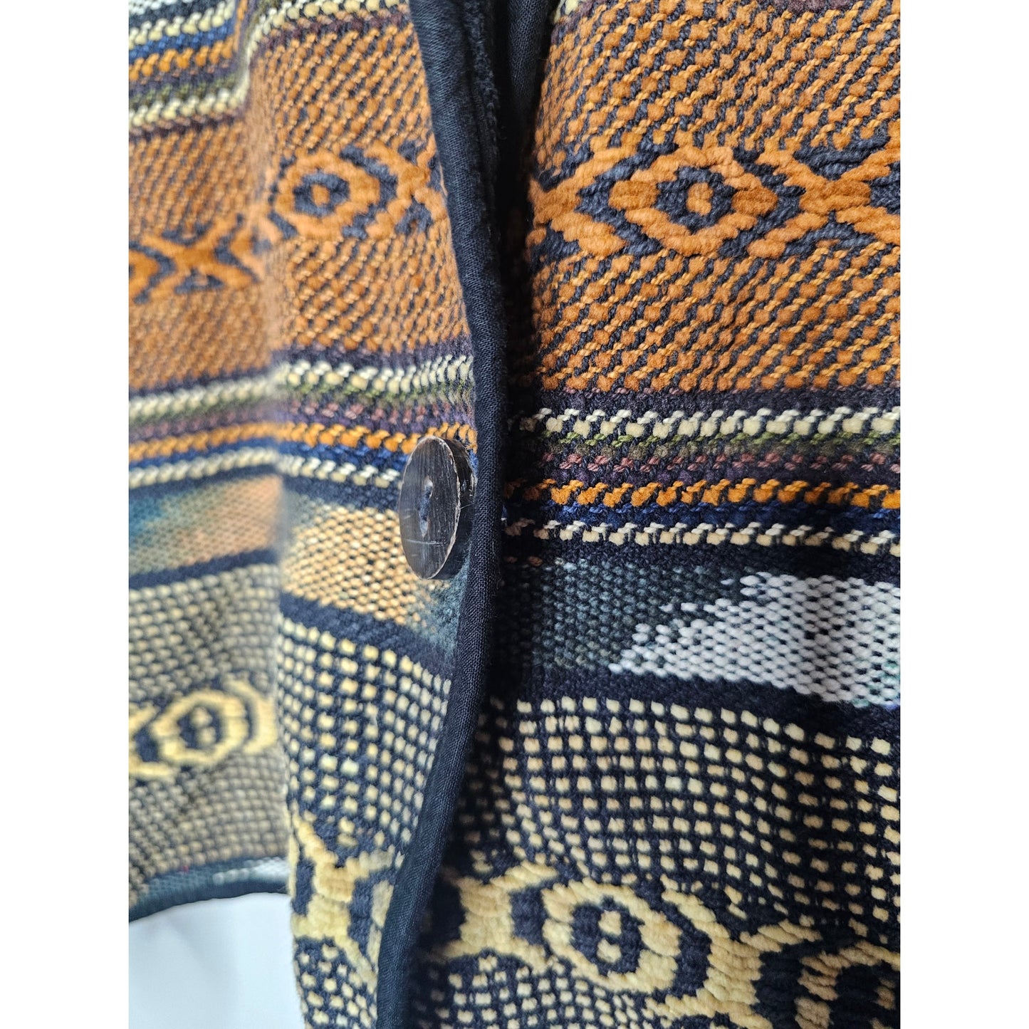 Vintage boho Tapestry Cropped Southwest Aztec Jacket size large