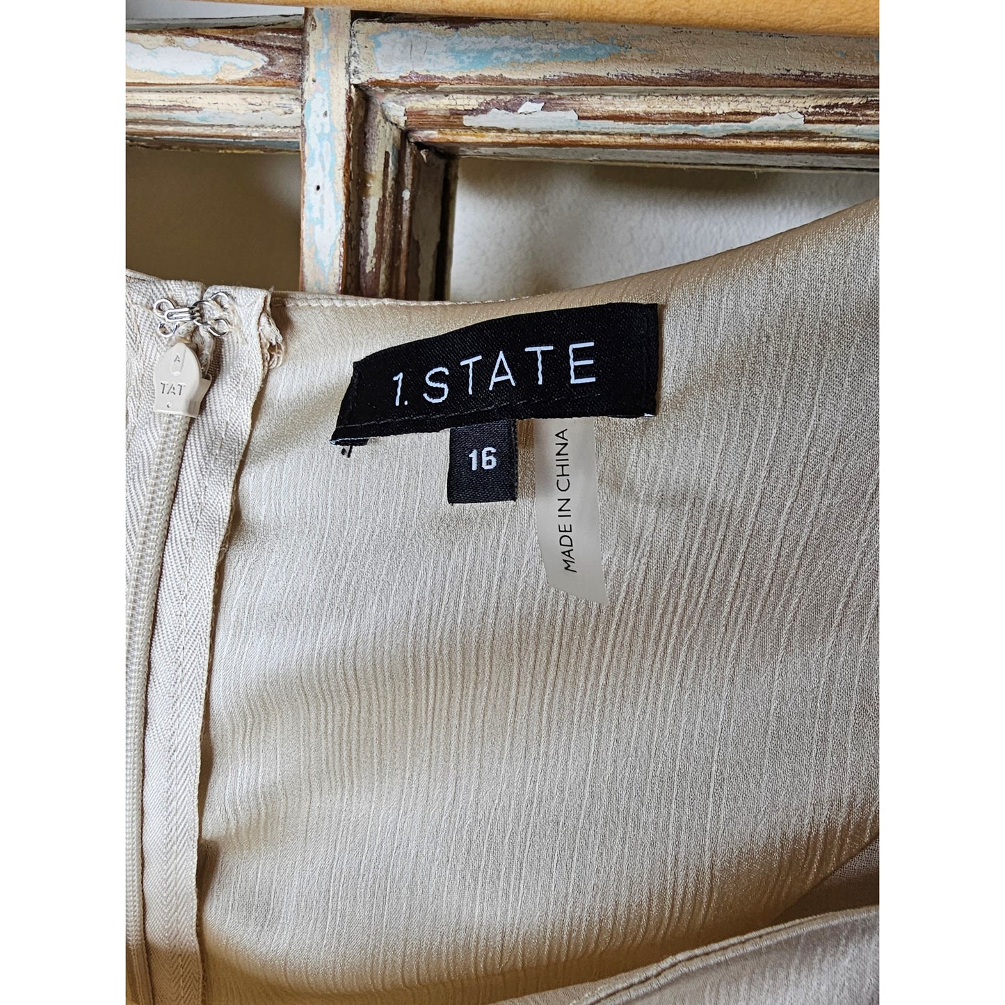 NWT 1.State Long Sleeve Squareneck Empire Top Ladies Size 16