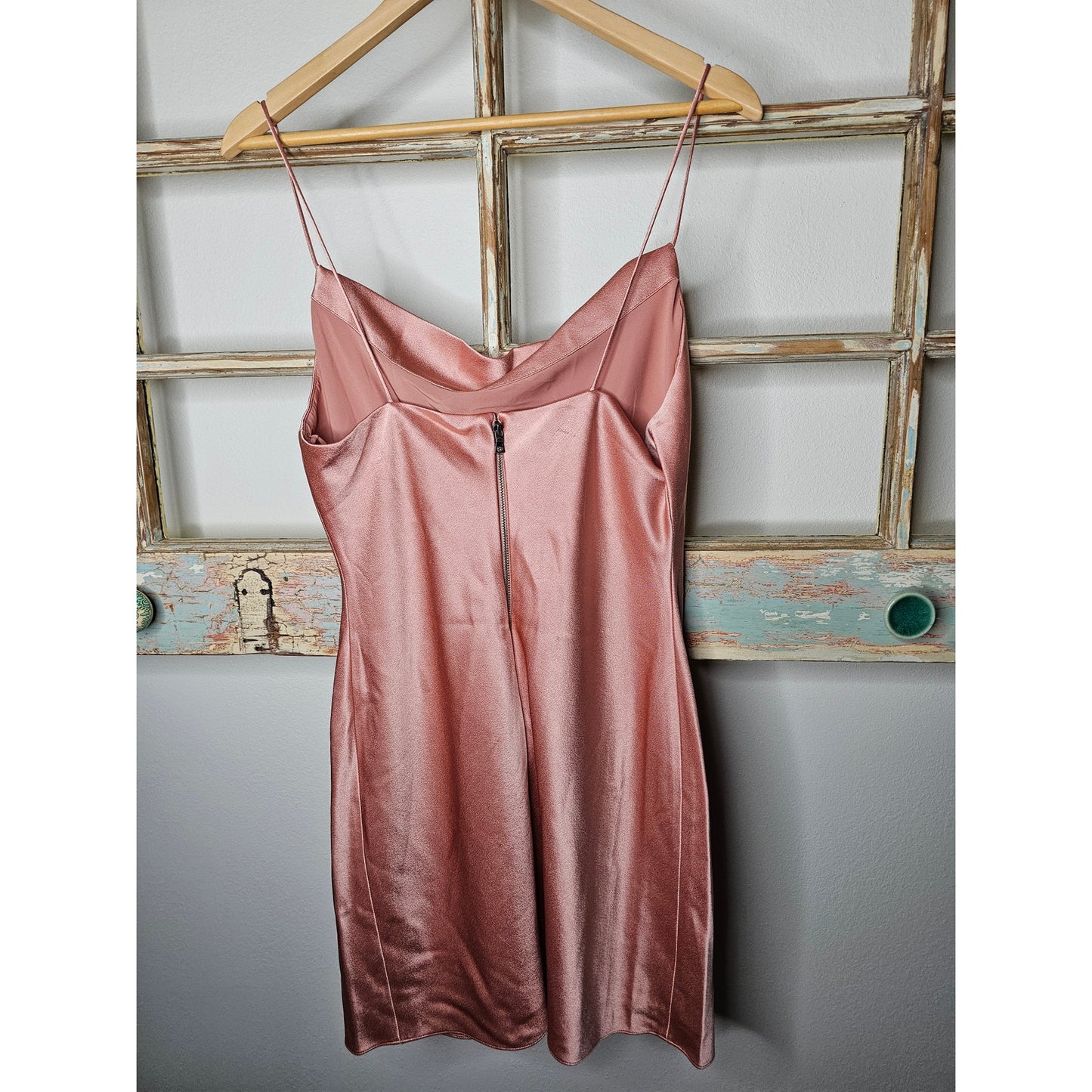 NWT Alice + Olivia Rose Tan Lined Mini Slip Dress Size 10