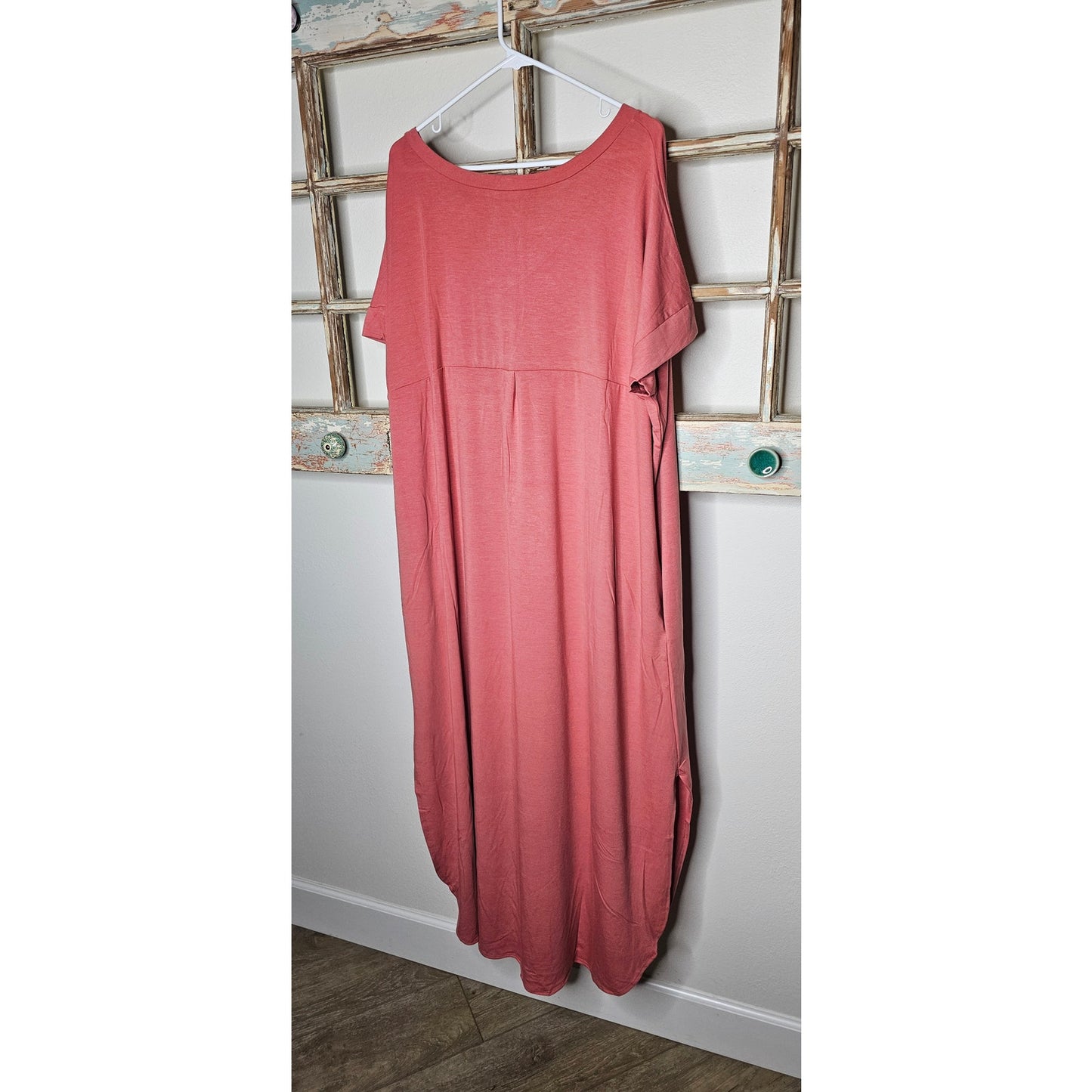 NWT Zenana Maxi Dress/ Kaftan rounded Split hem with pockets size 2X 18/20