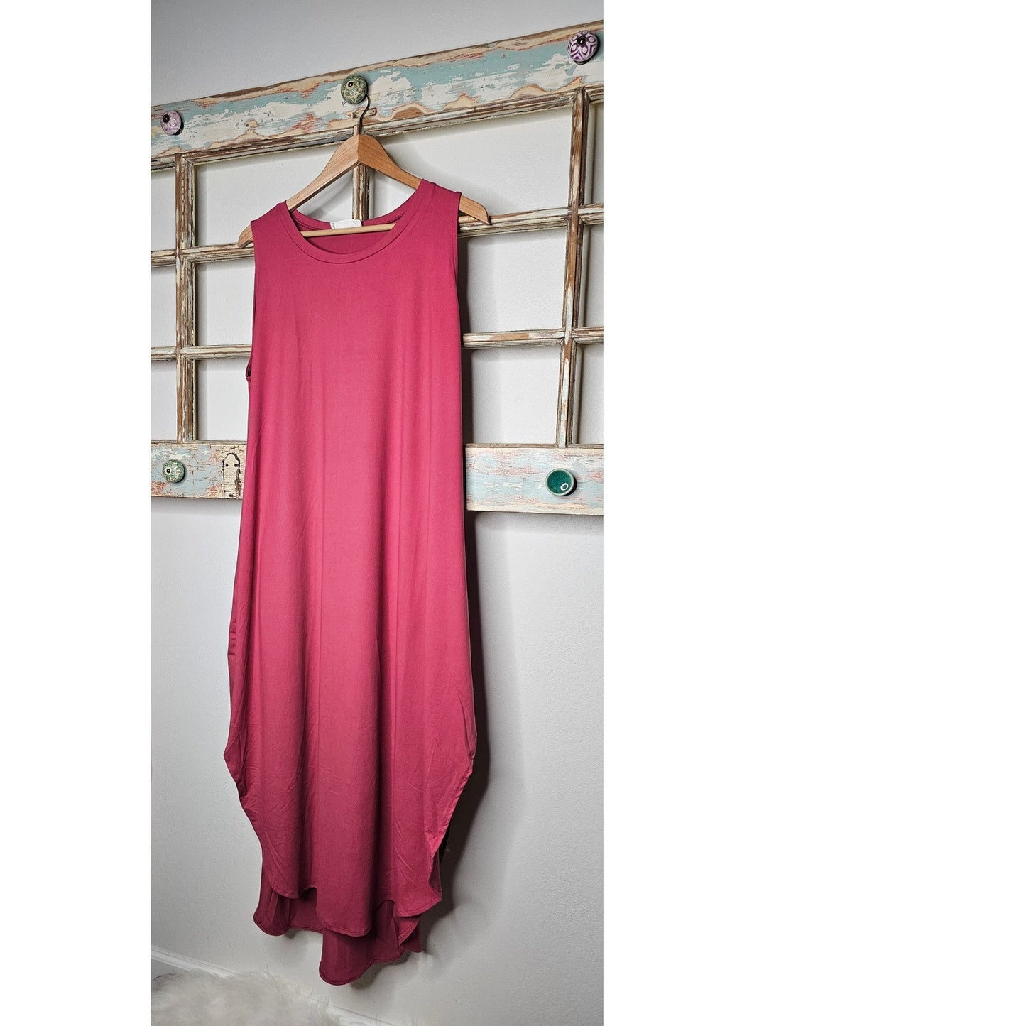 NWT Deep Rose Sleeveless Maxi Dress Ladies Size 2X 18/20