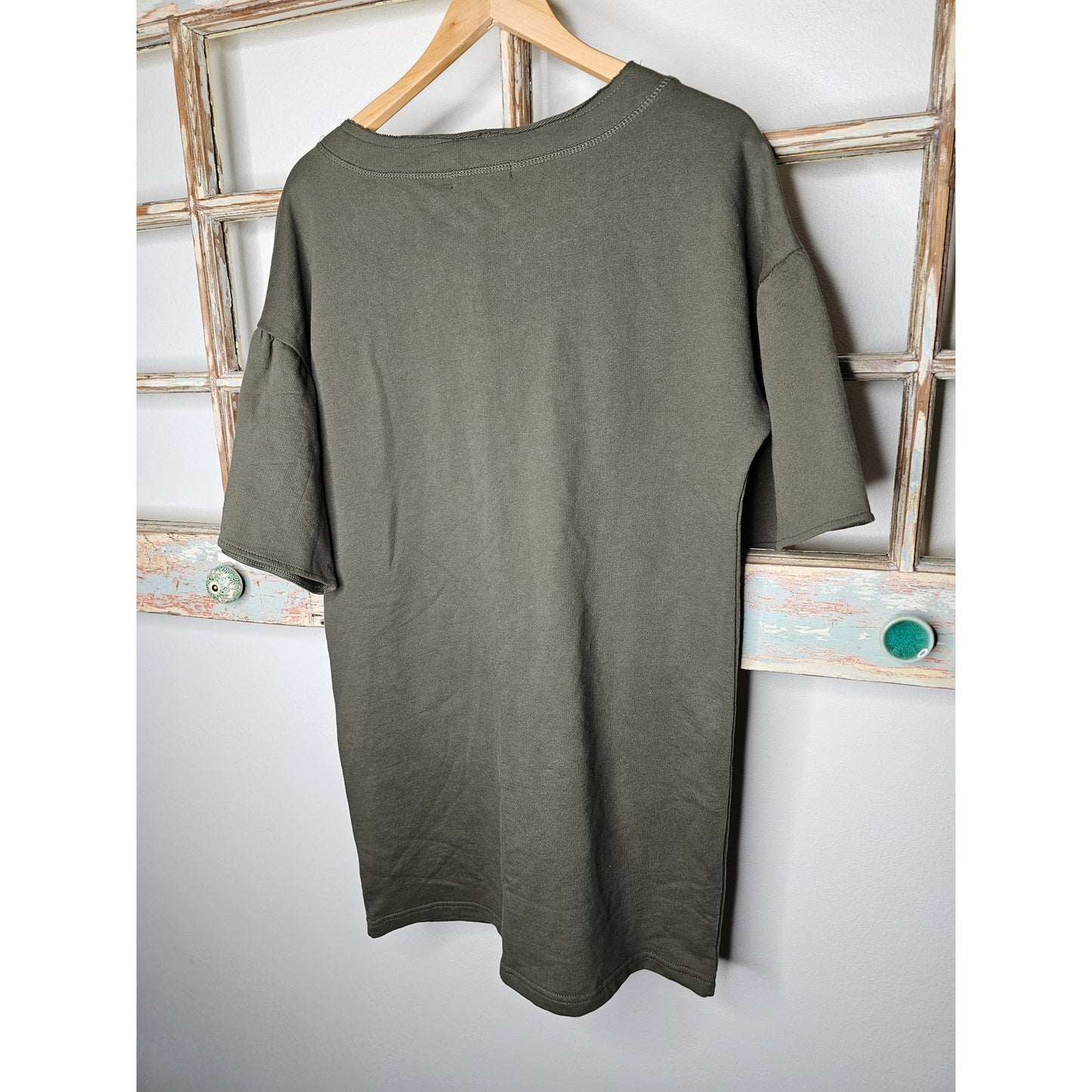 NWT Sactuary Army Green Short Sleeve Lace Up Ladies Medium Dress