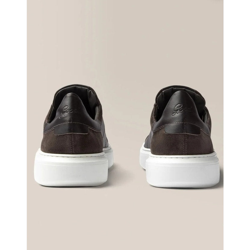NIB Legend London Ace Italian Made Leather Chocolate Brown Sneaker size 10.5
