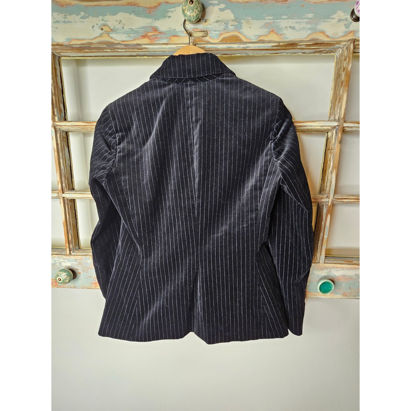 Lauren Ralph Lauren Black Velvet Blazer with Pinstripes Ladies size Small