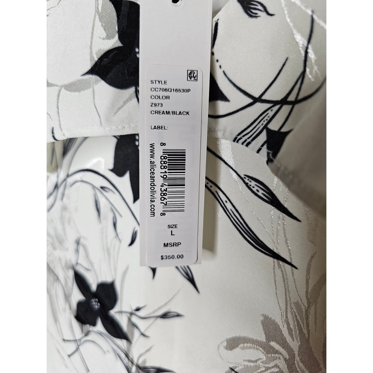 NWT Alice + Olivia Bess Floral Slip Dress Spaghetti Straps size Large