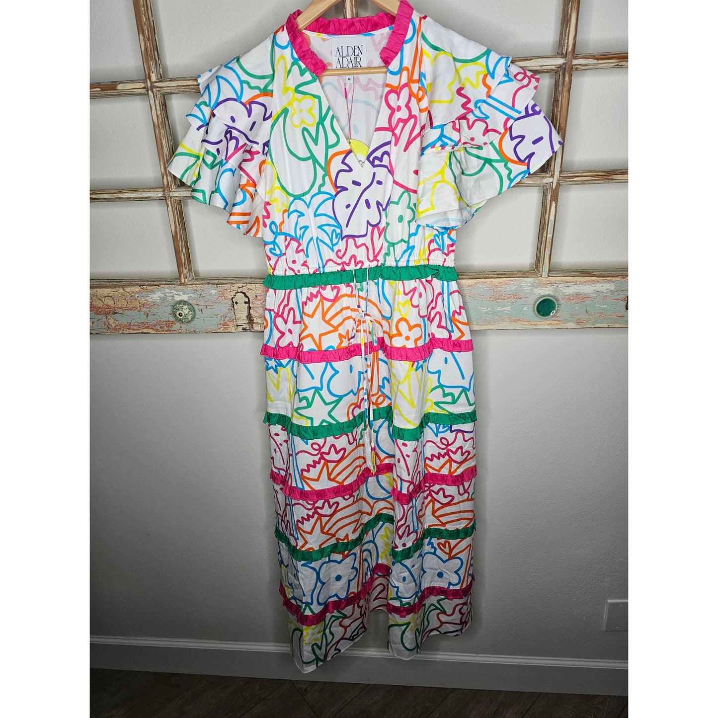 NWT Alden Adair Yasmin Dress in Oasis Midi Style Ladies Size Medium