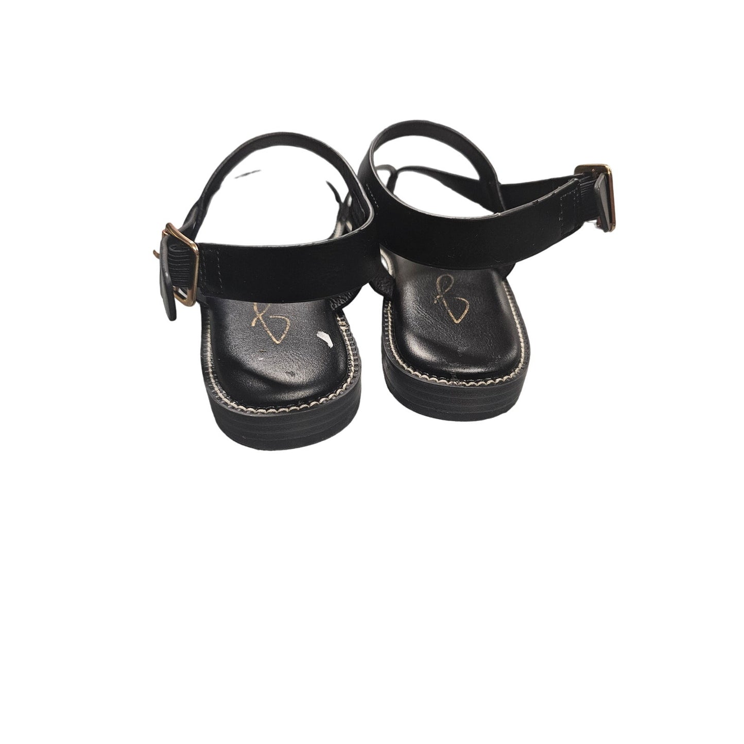 Joie Lennox Black Leather Strappy Sandals W/ Rubber Soles Ladies Size 7
