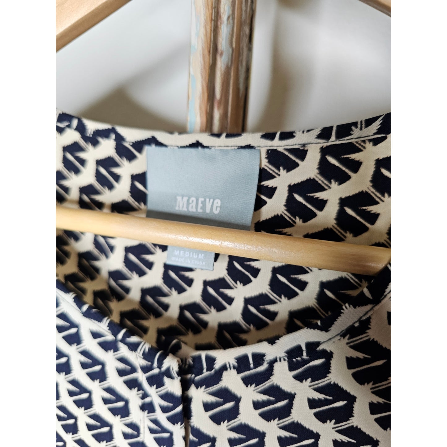 Maeve Anthropologie Selva Bird Print Tunic Mini Dress Tunic Size Medium
