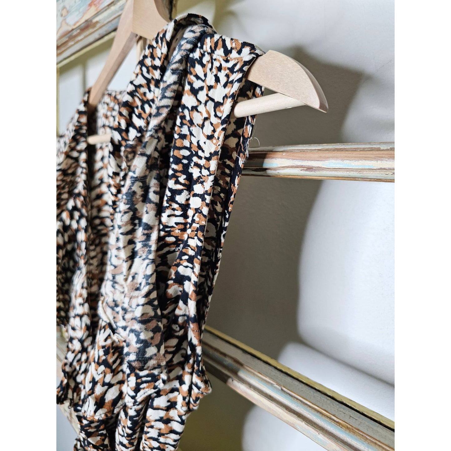 Free People Wrap Dress French Quarter Animal Print Mini Ladies size Medium