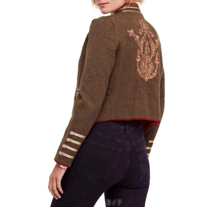 Free People Lauren Band Military Vibe Jacket Ladies size Medium