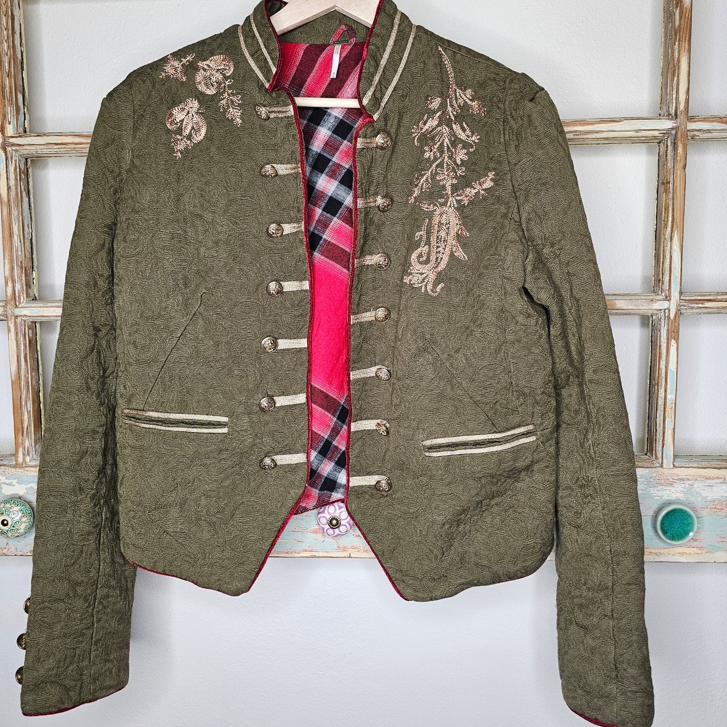 Free People Lauren Band Military Vibe Jacket Ladies size Medium