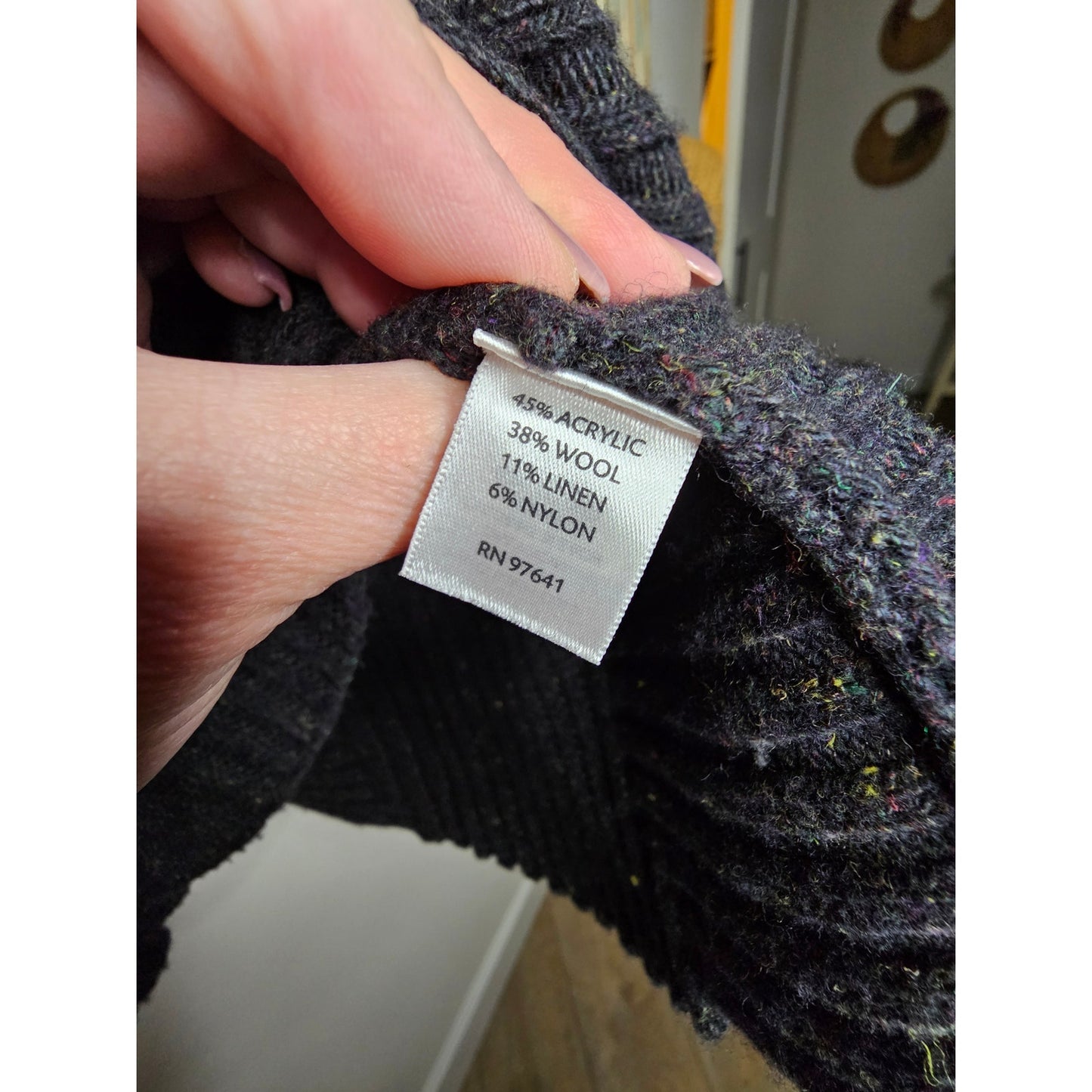 J.Jill PureJill Pullover Ribbed Knit Wool blend Gray Vest Ladies size Large