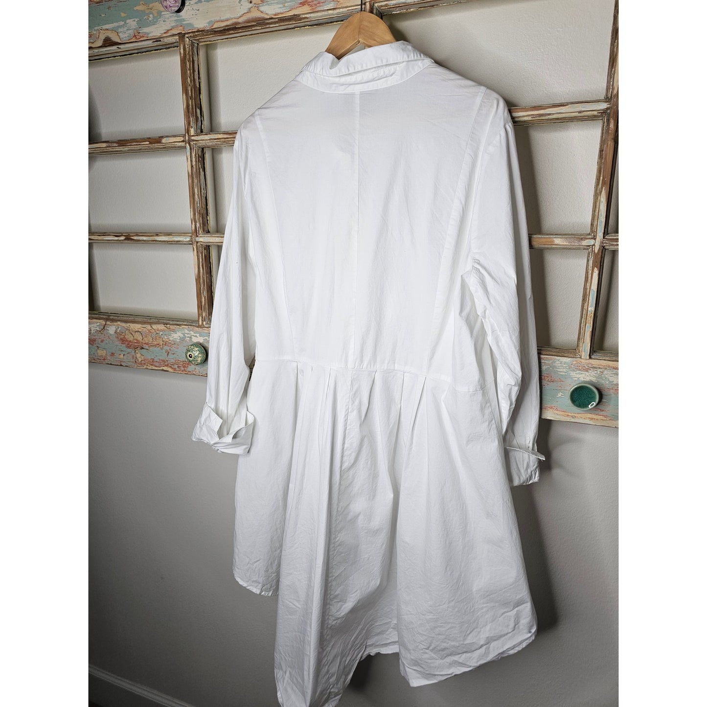 Lane Bryant White Extreme Peplum Tunic Shirt Ladies size 26