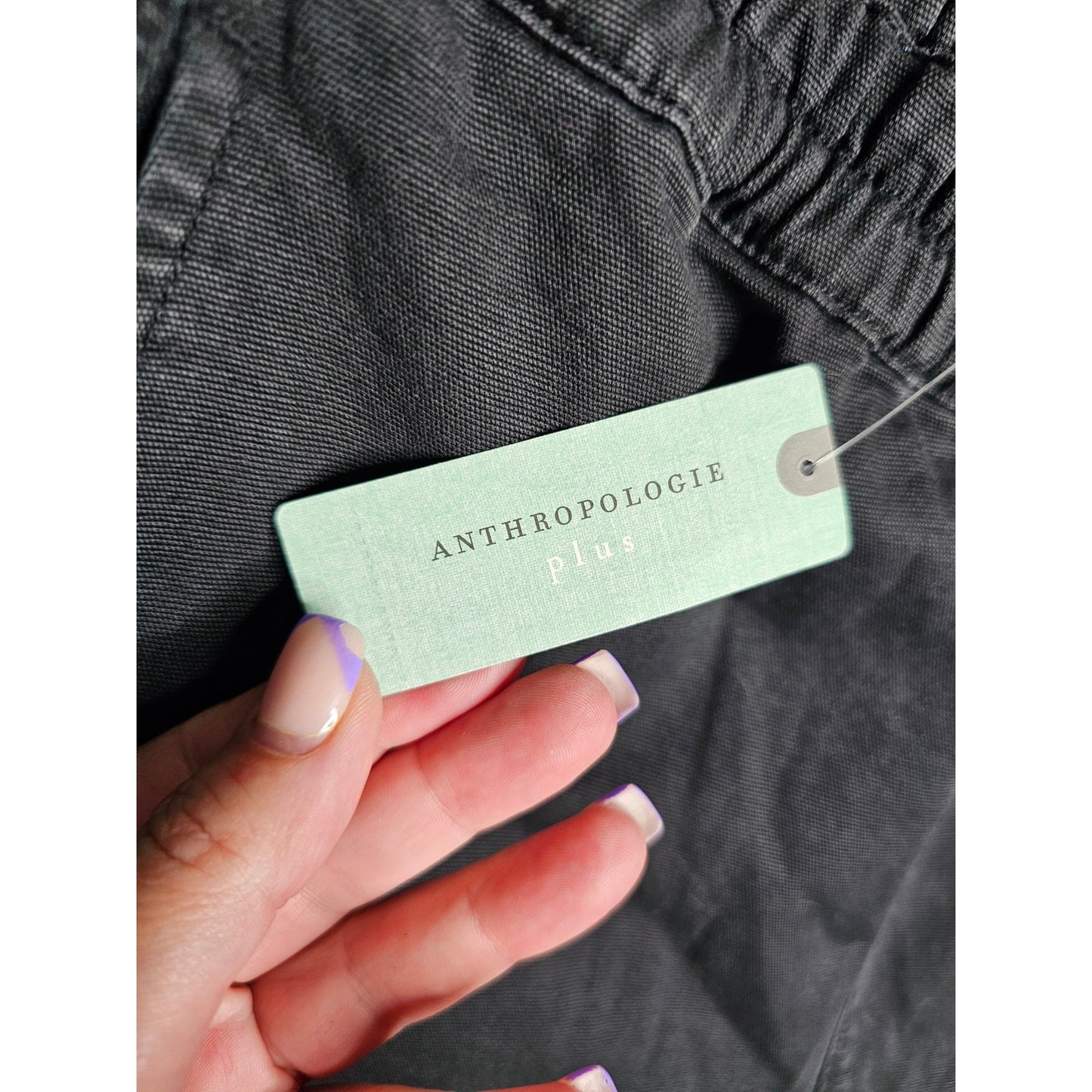 NWT Anthropologie Pilcro Carbon Cotton Elastic Waist Pants Ladies size 1X