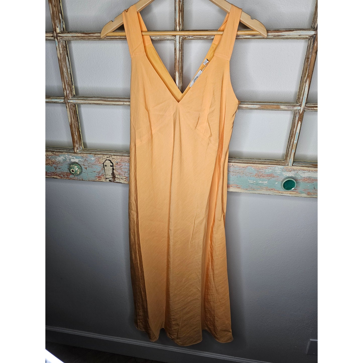 NWT VINCE Cloque lined Midi Dress In Sherbert ladies size Small