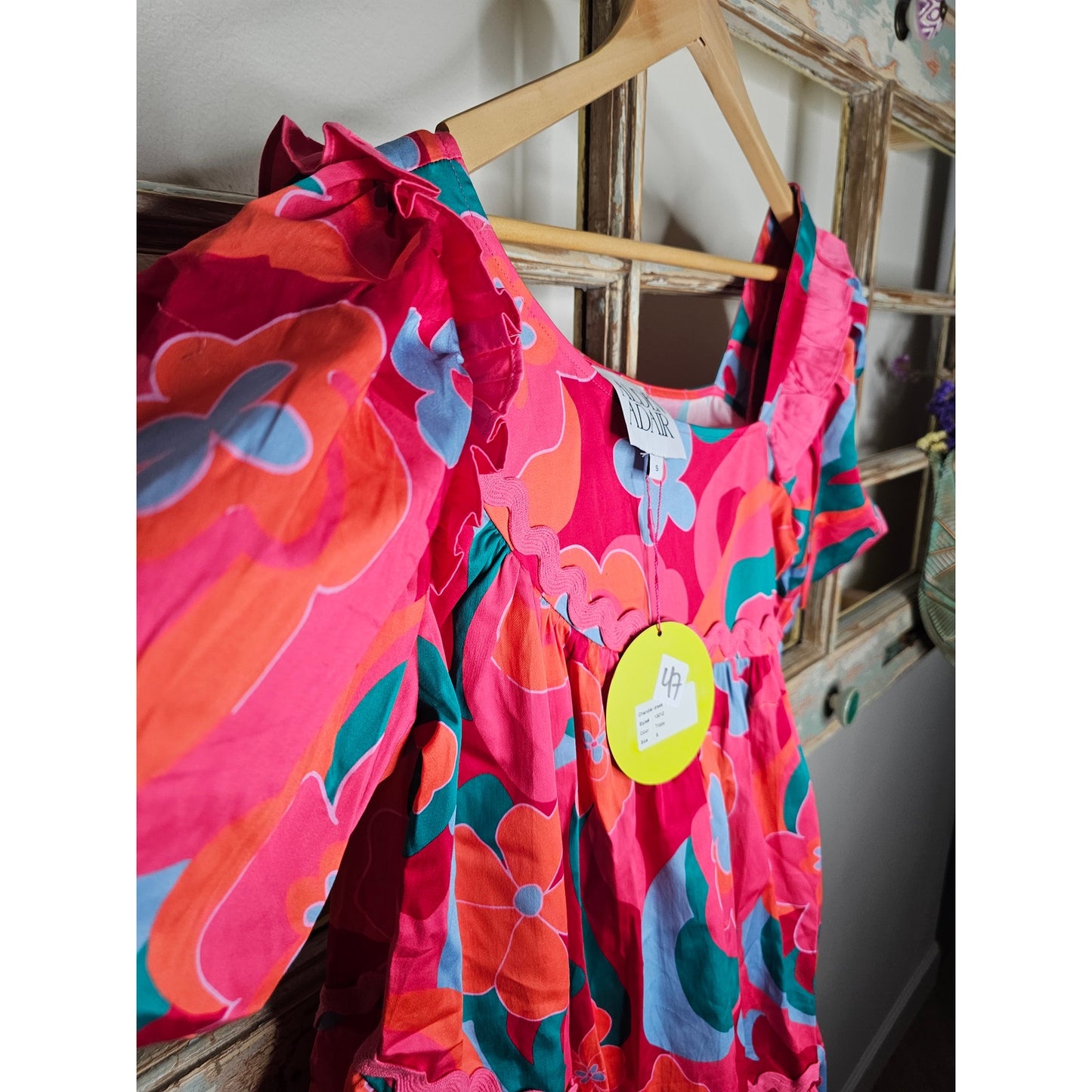 NWT Alden Adair Chandler Trippy Mini Babydoll Dress Size XS