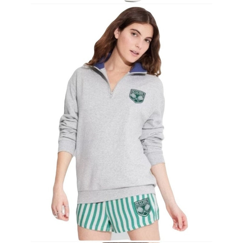 NWT Green & White Malibu Tennis Club Striped Shorts Ladies Size Small