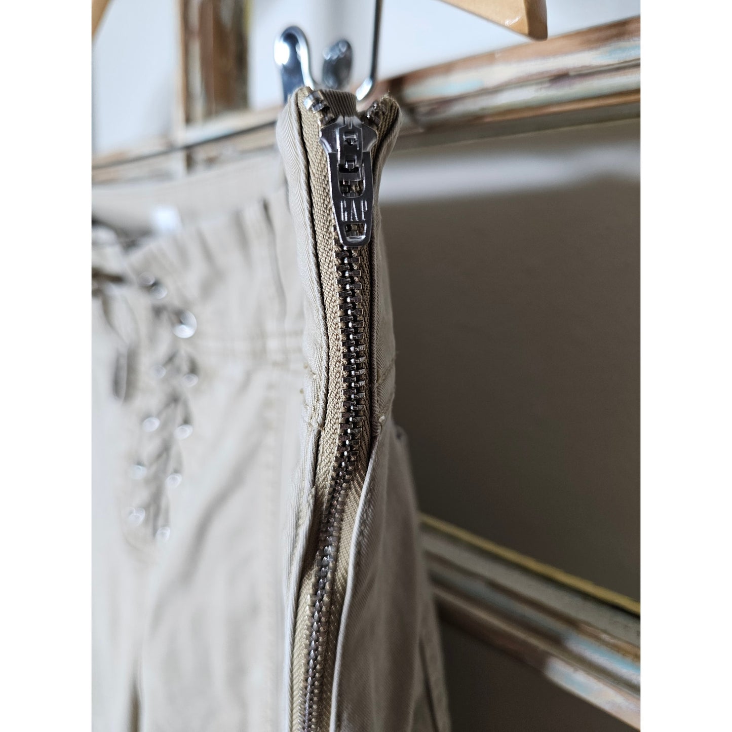 Vintage Gap Khaki Lace Up Pants Ladies size 12