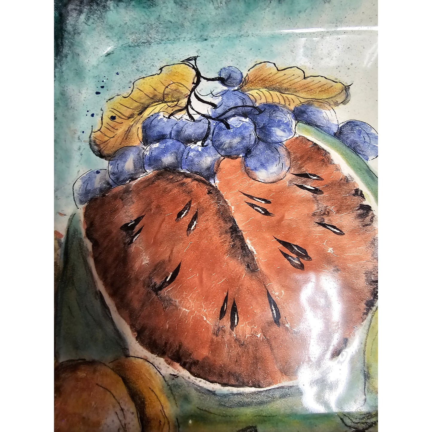 Mayolica Santa Rosa Guanajuato Mexico Pottery Fruit Watermelon ART