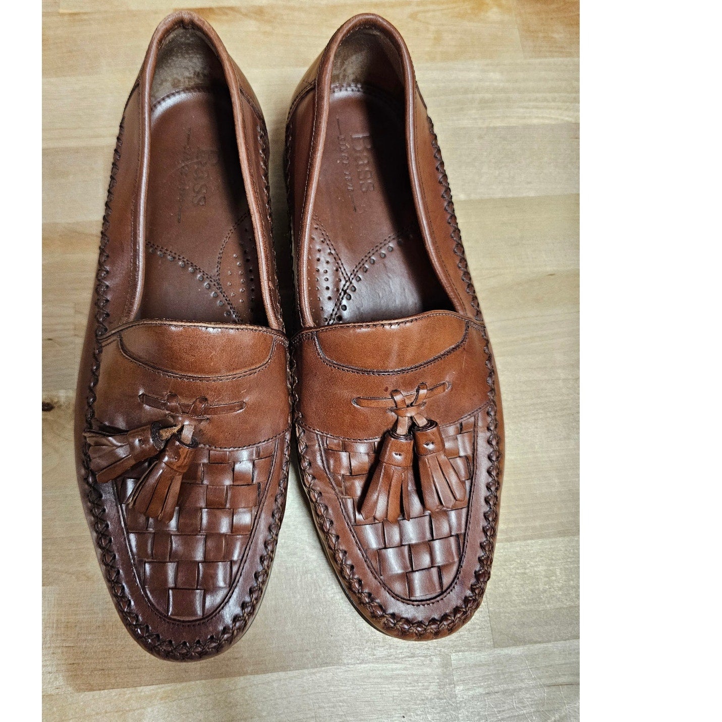 G.H. Bass & Co. Leather Tassel Slide On Loafers Men's Size 8.5