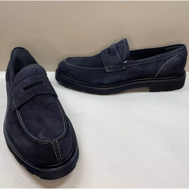 Good Man Brand Lexington Navy Suede Loafer in Men's Size 10.5