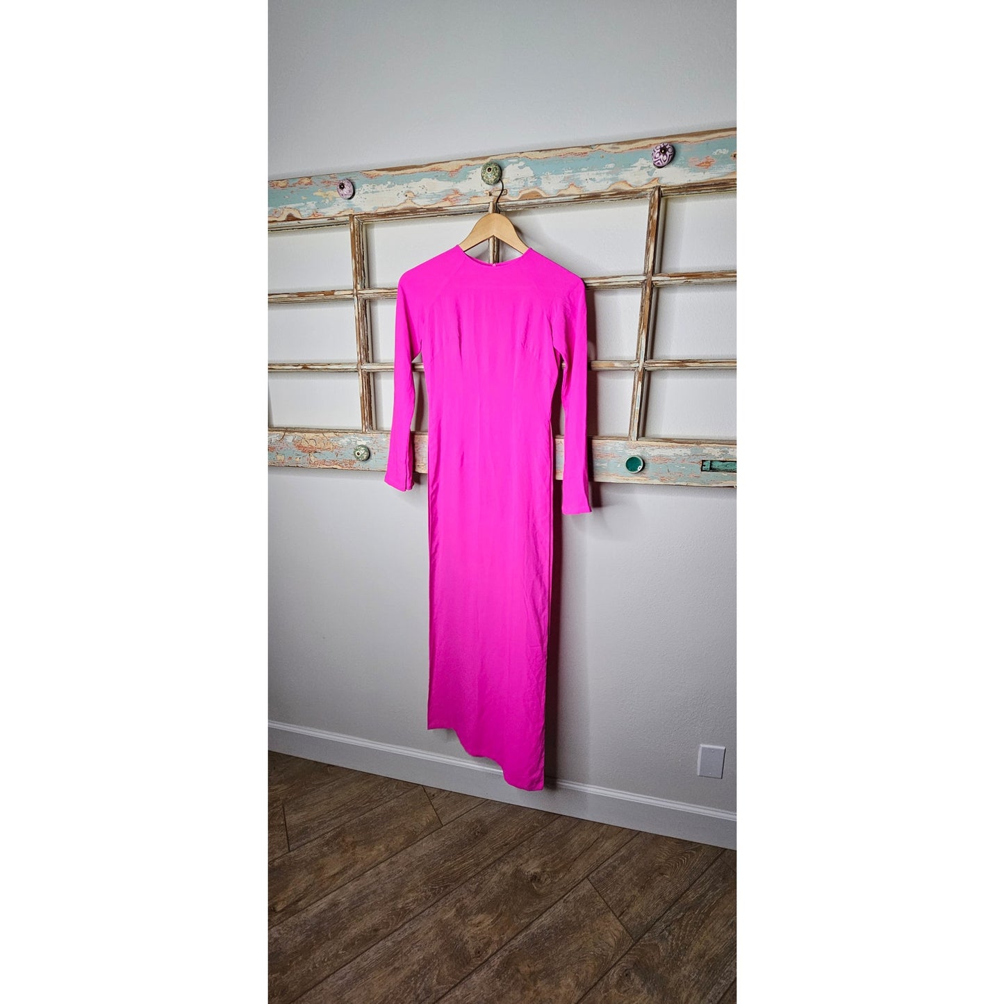 Silk Vibrant Fuchsia Duster Top with high side slits Ladies size XS