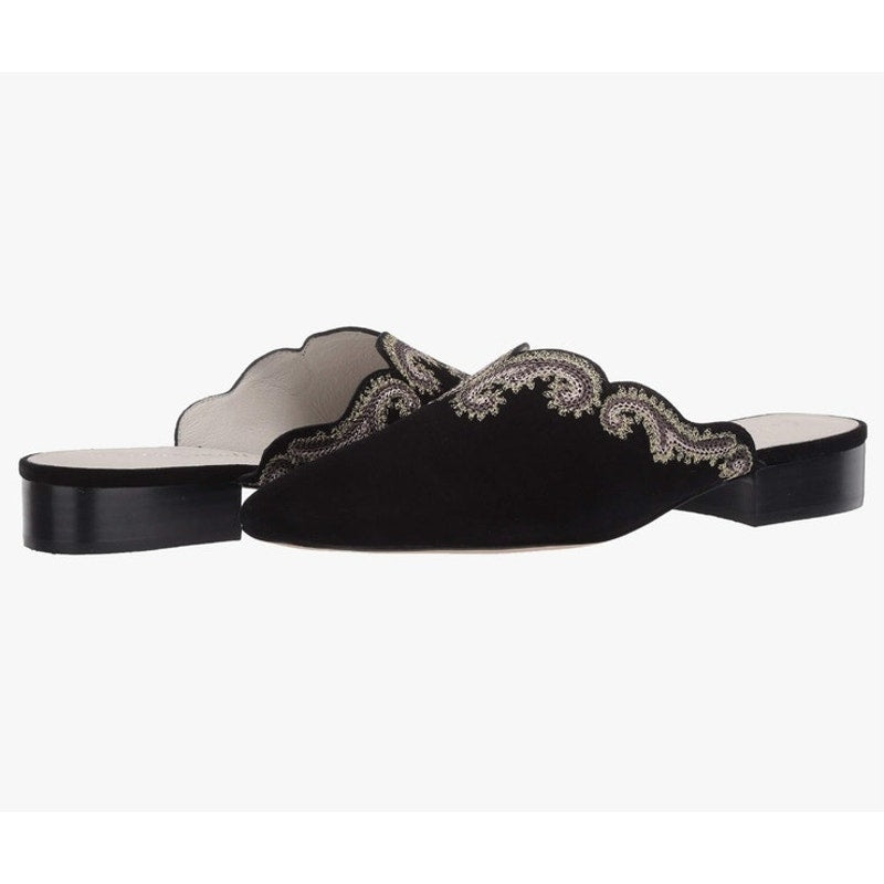 NWOB Bettye Muller Womens Embroidered Fortune Mule leather size 7