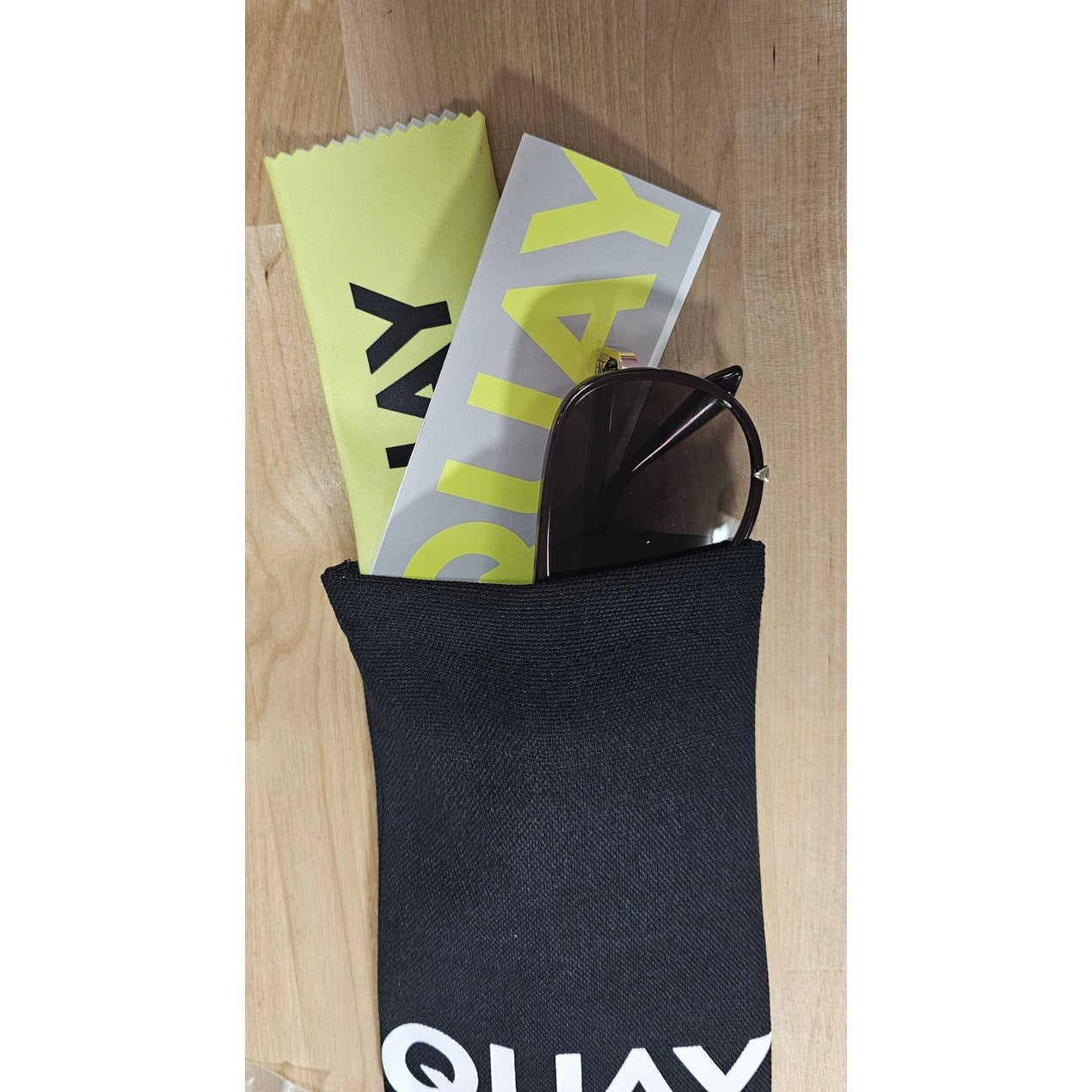 NIB Quay High Profile Espresso Frame & Brown Lens Unisex Sunglasses